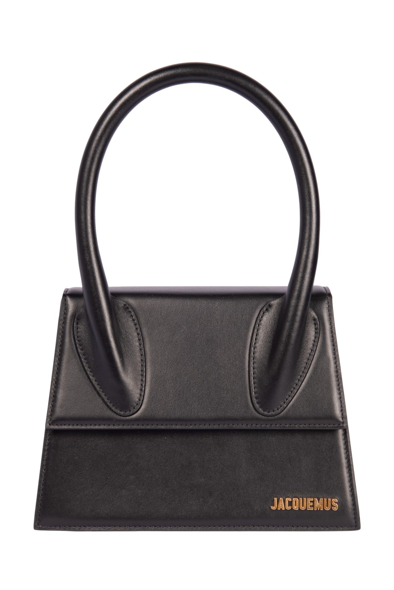 JACQUEMUS Black Leather Le Grand Chiquito Bag