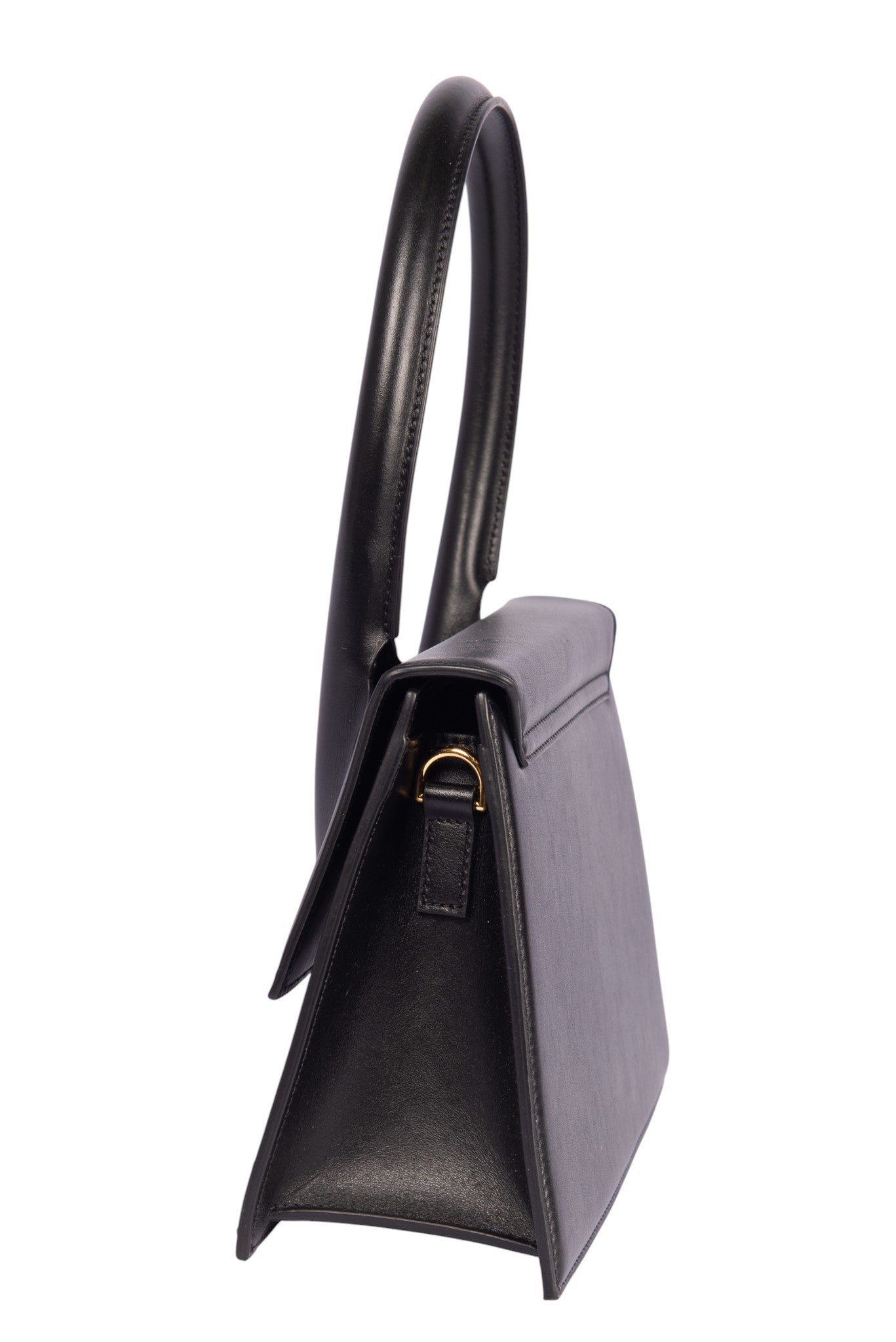 JACQUEMUS Black Leather Le Grand Chiquito Bag