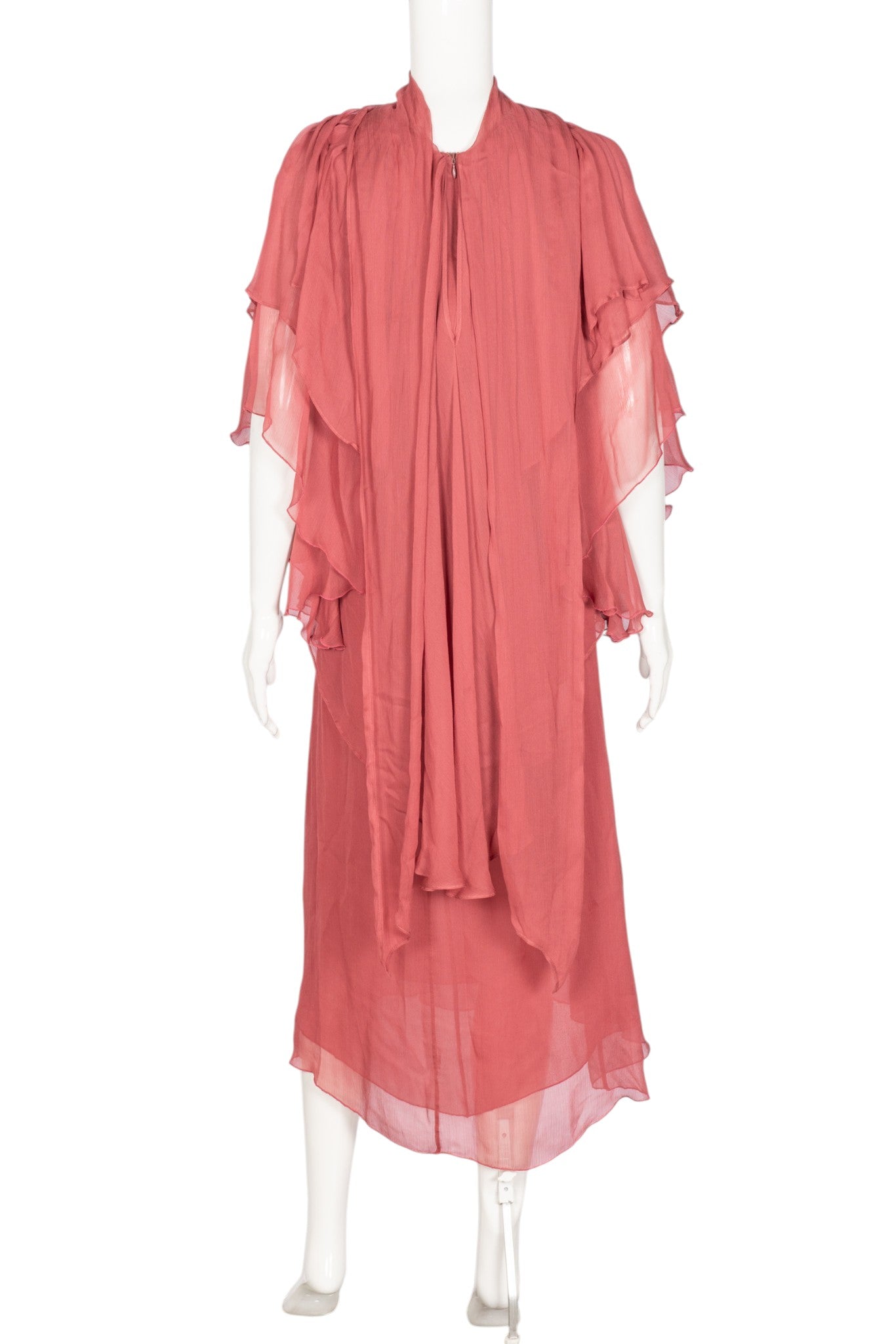 ZIMMERMANN Pink Ruffled Dress M