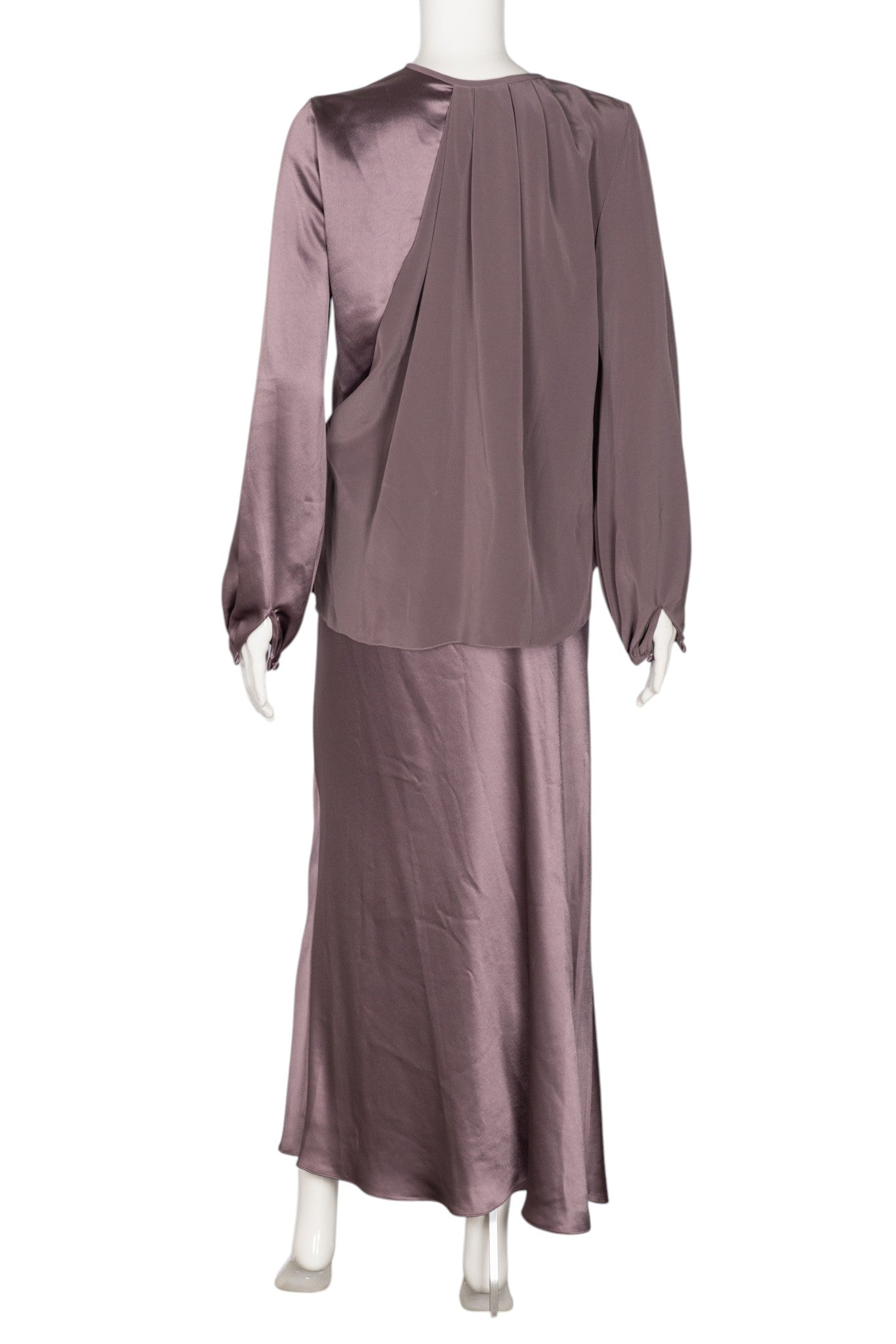 PRABAL GURUNG Purple Silk Two-Piece Skirt Set Size S