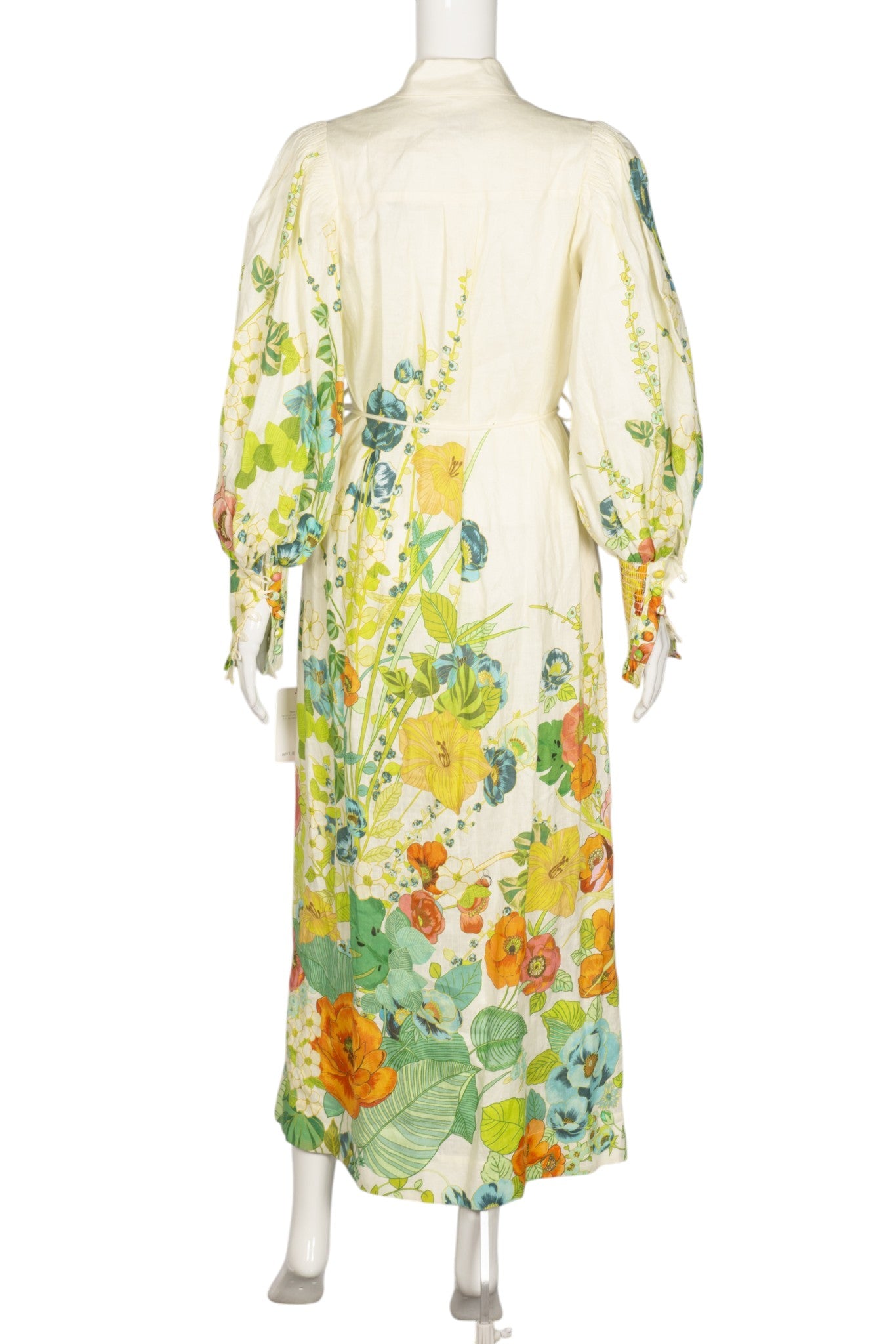 ALEMAIS Multi Floral Print Midi Dress Size XS