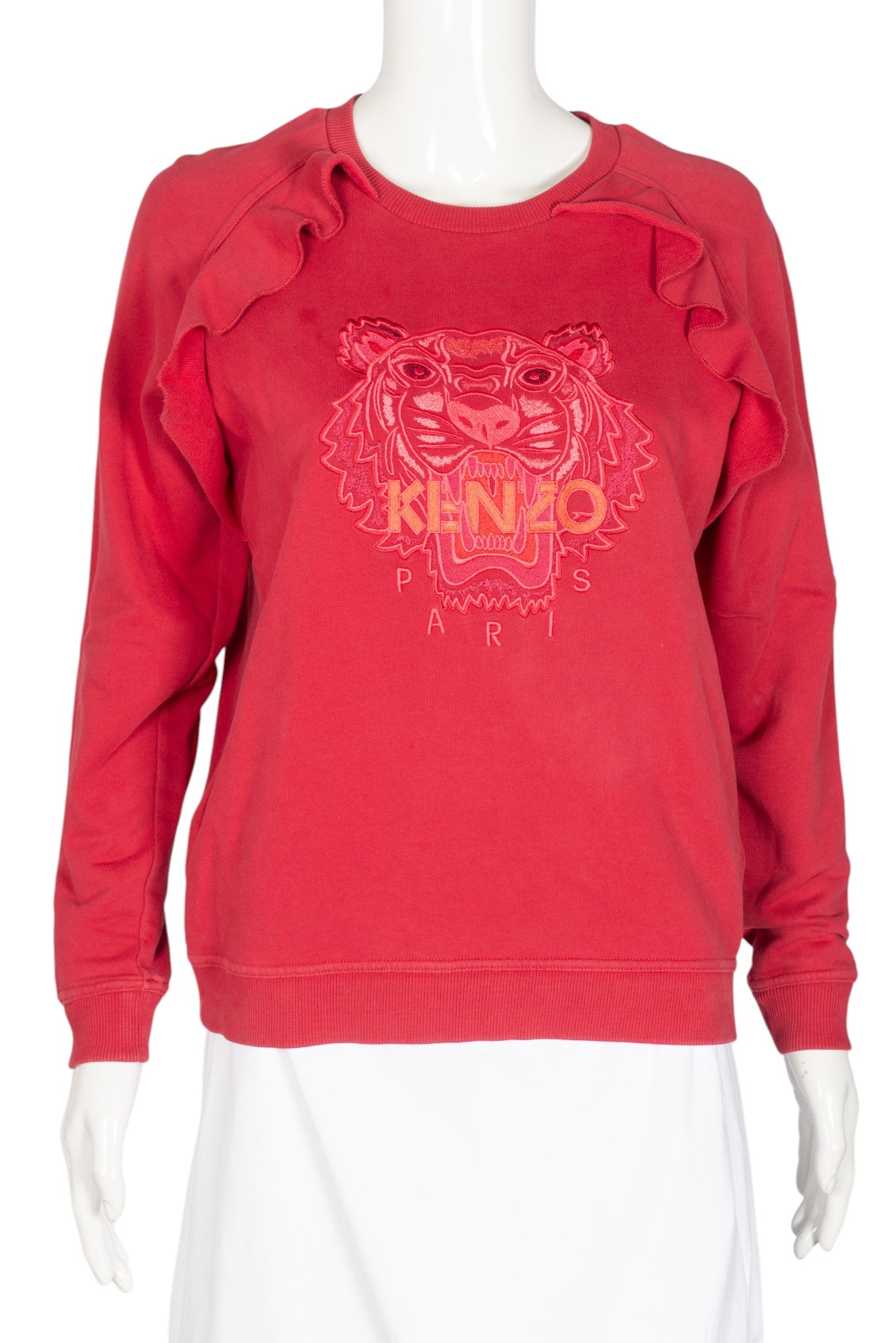 KENZO PARIS Red Logo Sweatshirt Size M