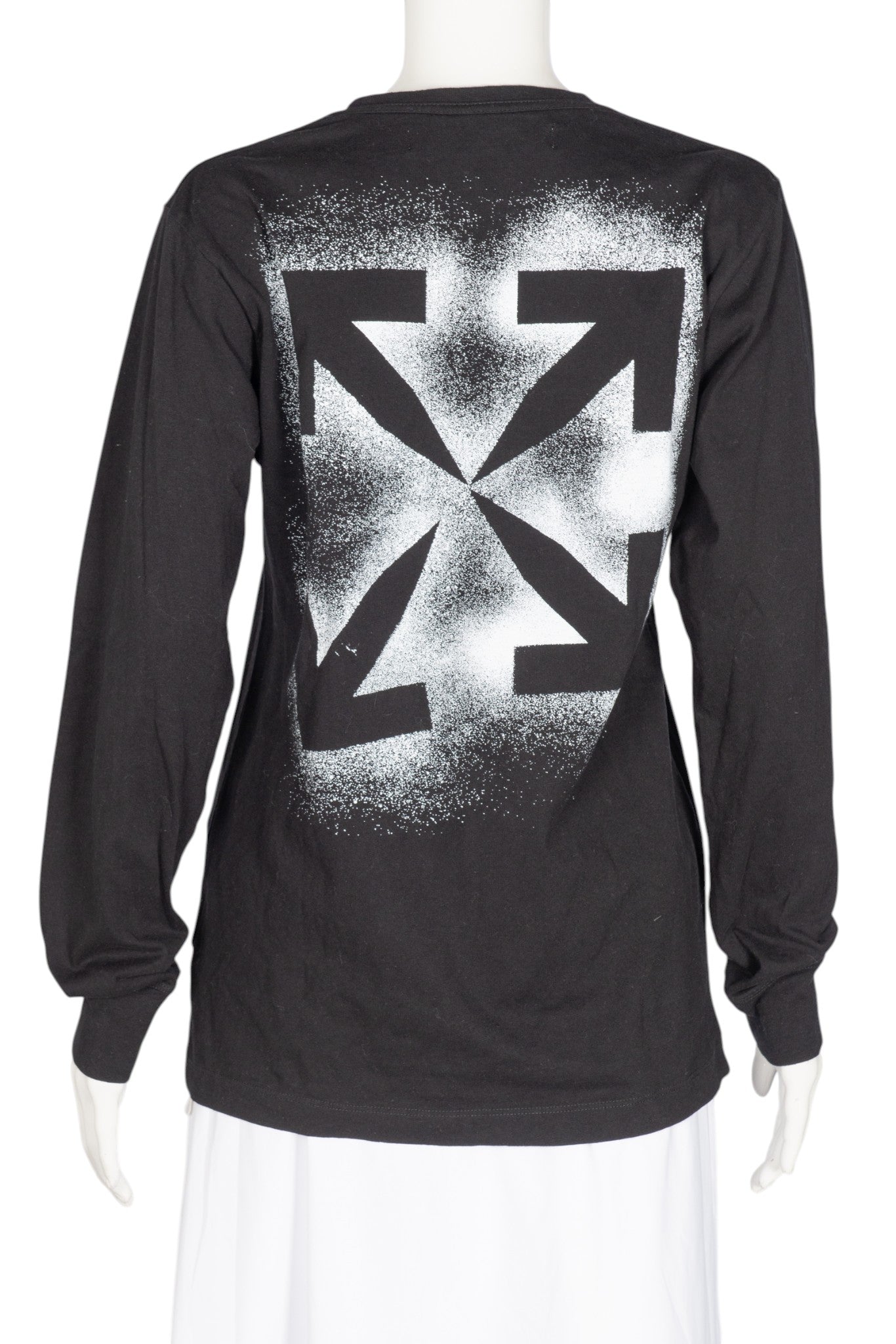 OFF-WHITE Black Cotton Long Sleeve T-Shirt Size L