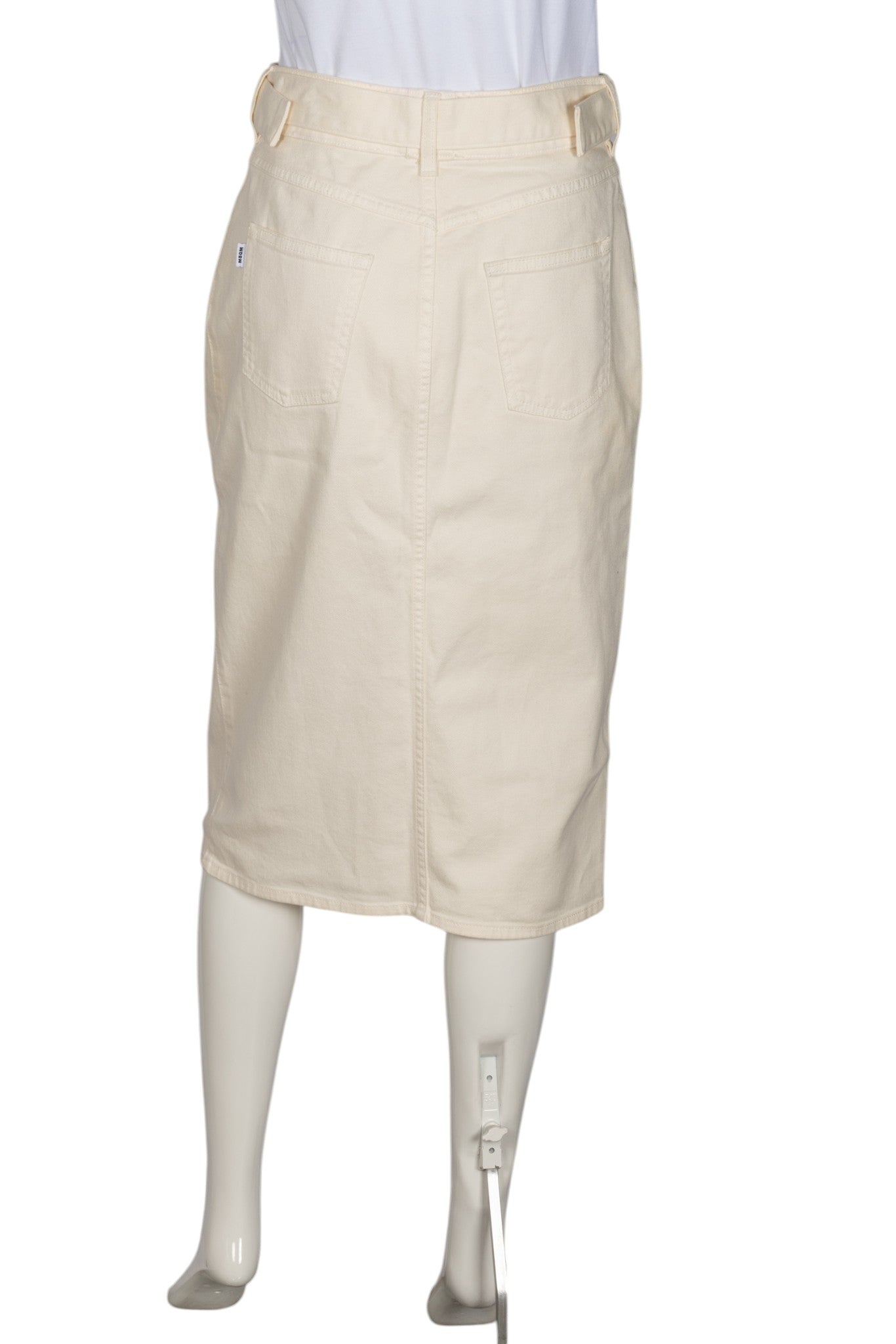MSGM White Over-the-Knee Denim Skirt Size S