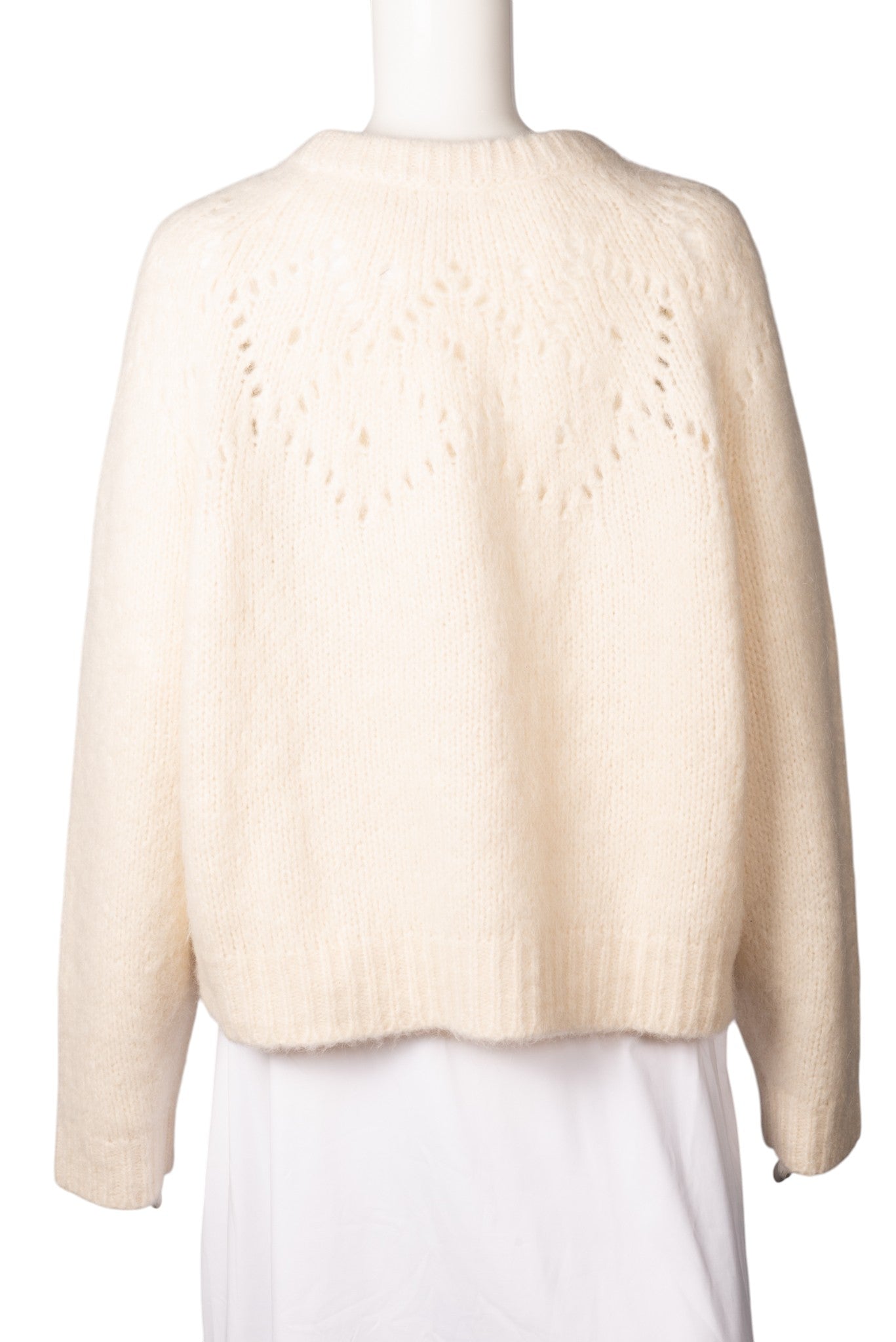 CELINE Beige Alpaca Knit Sweater Size L