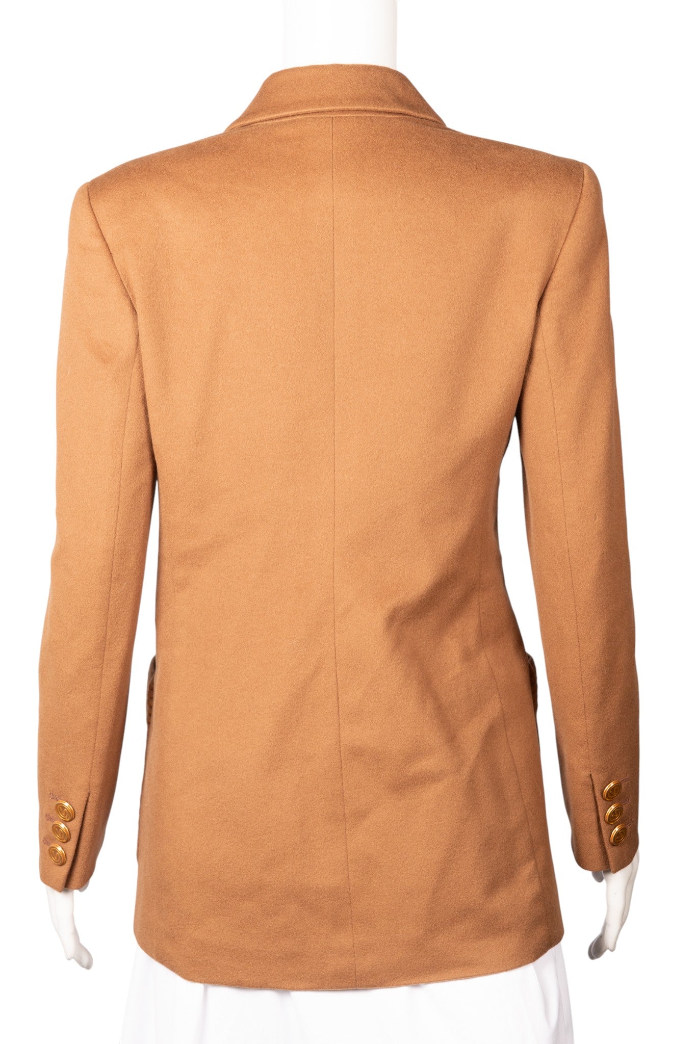VALENTINO Brown Cashmere Blazer Jacket Size M