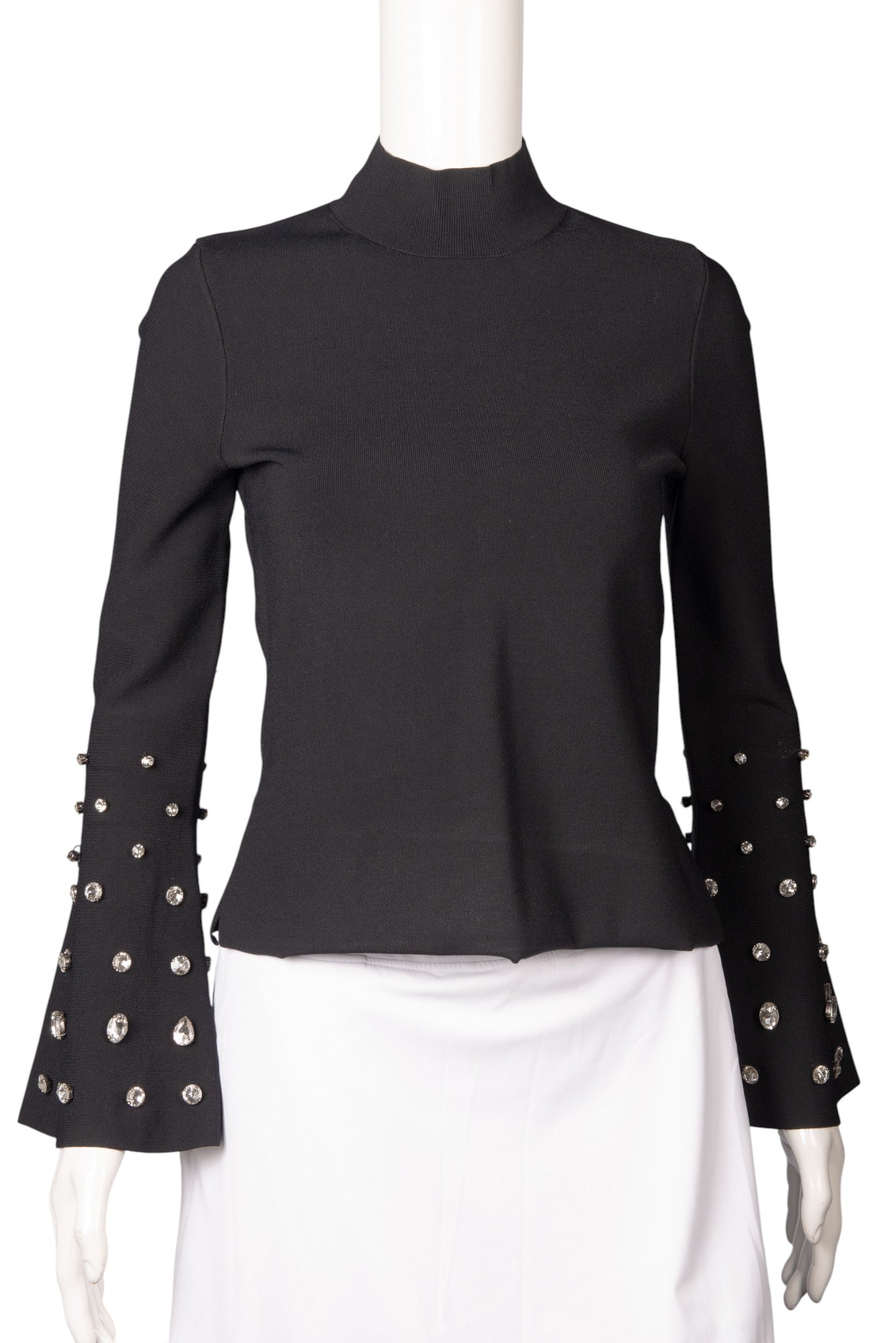 SIMKHAI Black Savina Embellished Top Size M
