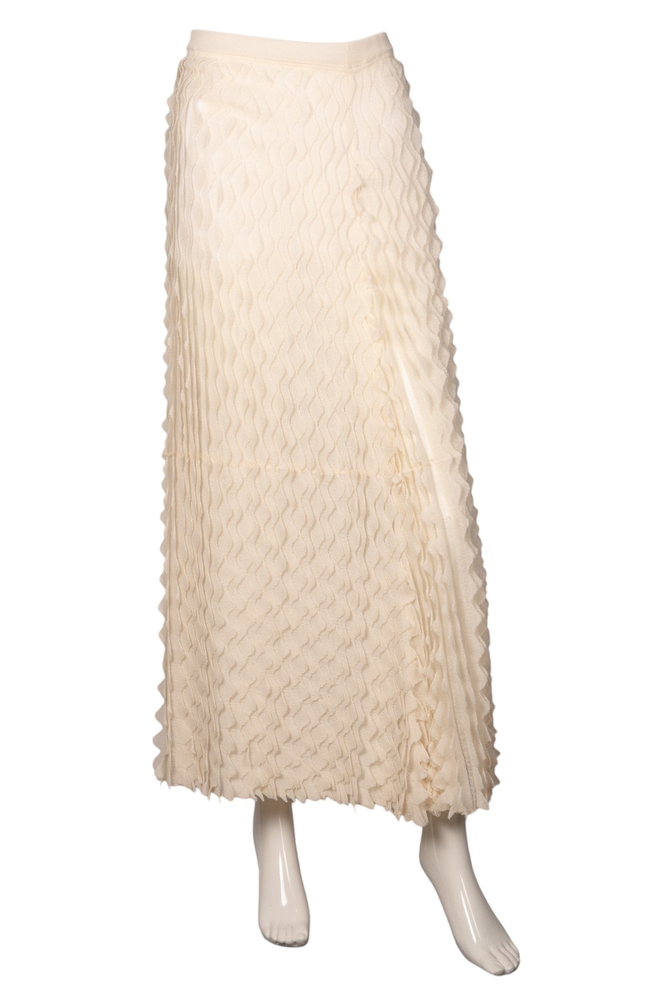ULLA JOHNSON Beige Cotton Blend Midi Skirt Size S