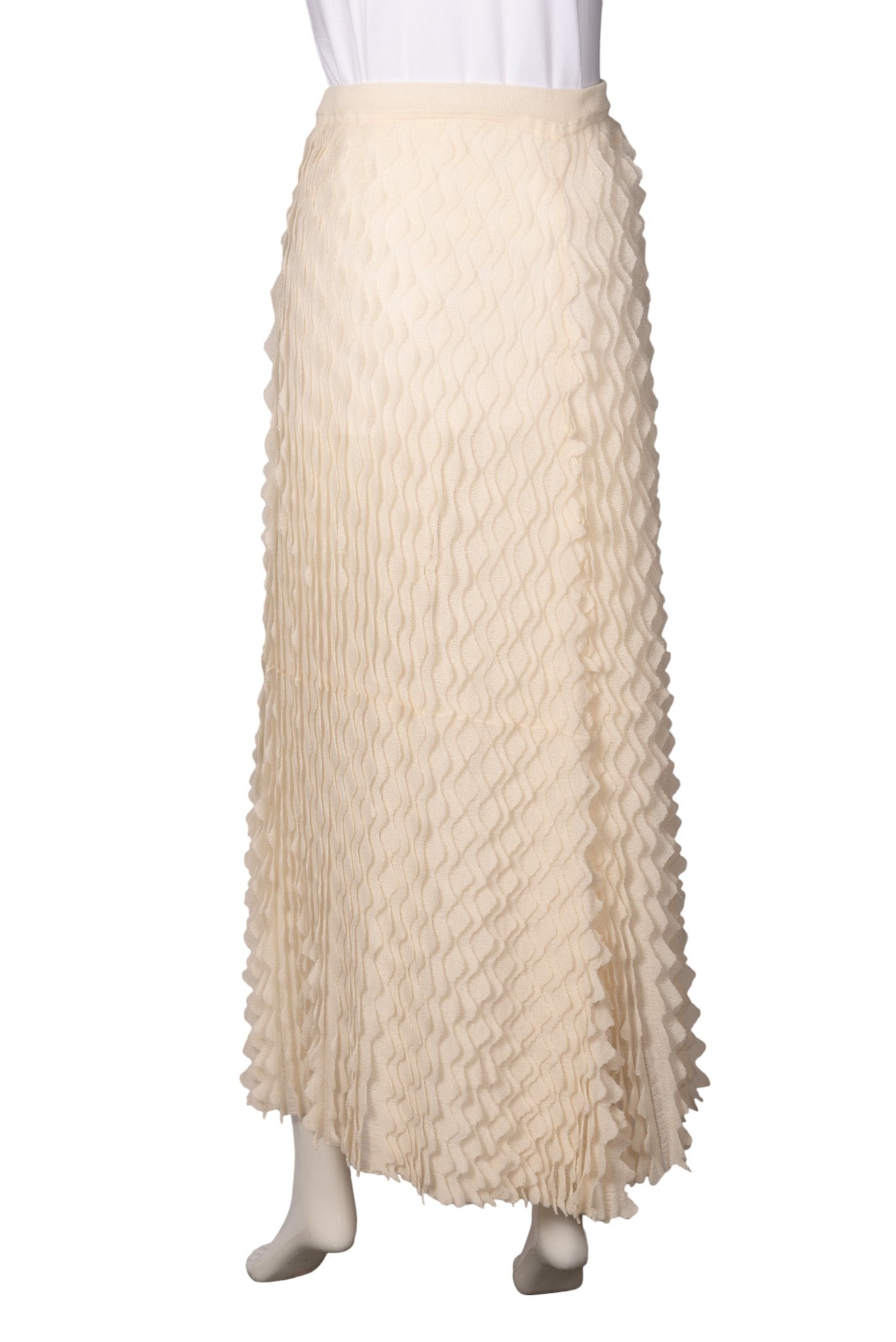 ULLA JOHNSON Beige Cotton Blend Midi Skirt Size S