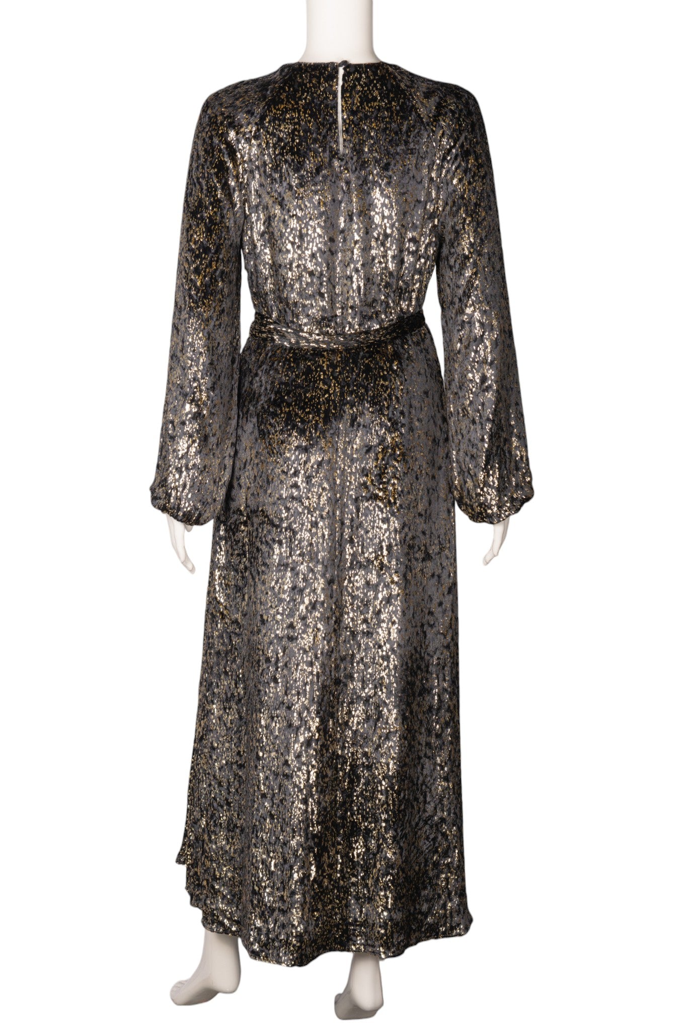 SIMKHAI Black Metallic Odina Maxi Dress Size M