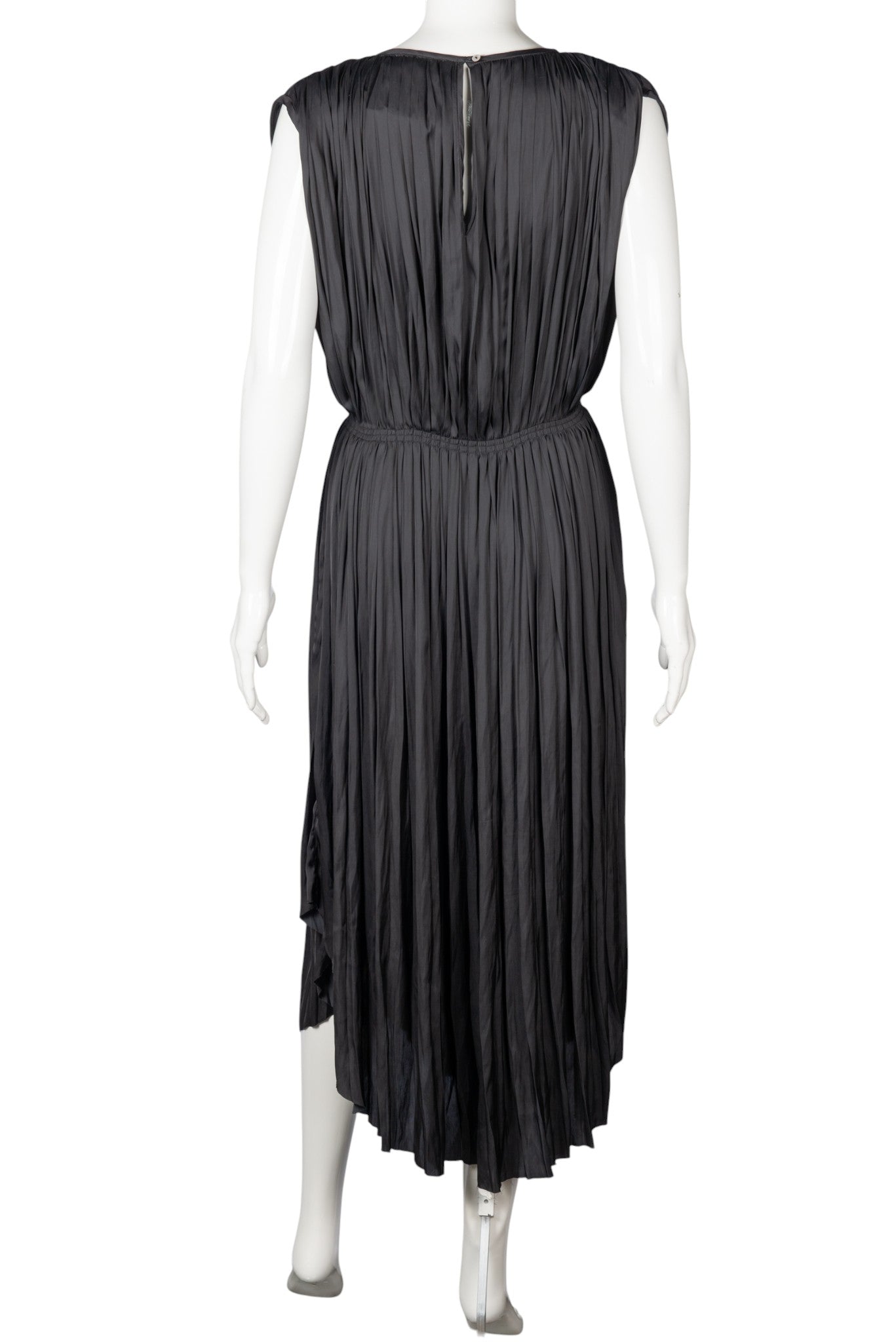 ULLA JOHNSON Black Silk Midi Dress Size S