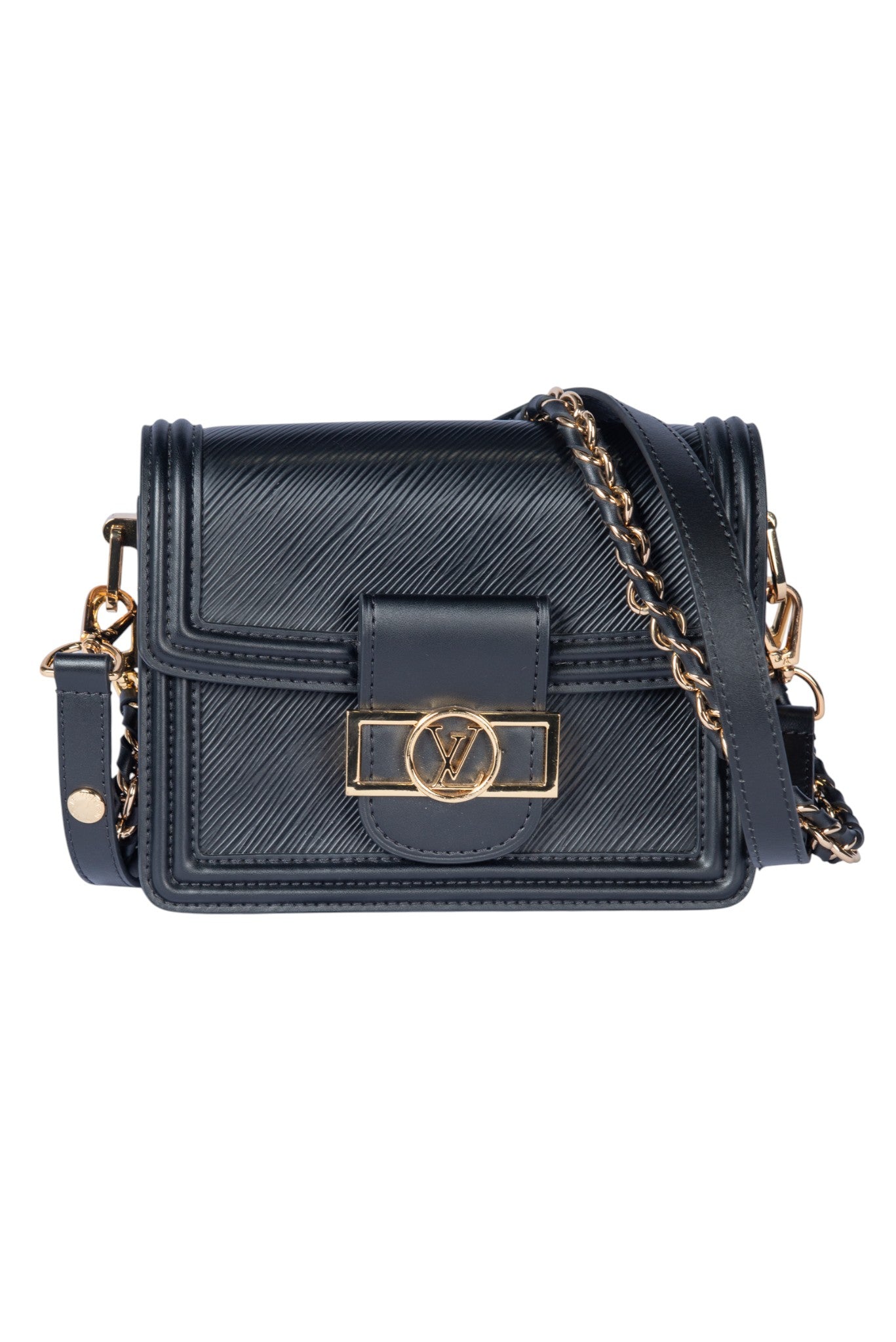 LOUIS VUITTON Black Epi Leather Dauphine Crossbody Bag