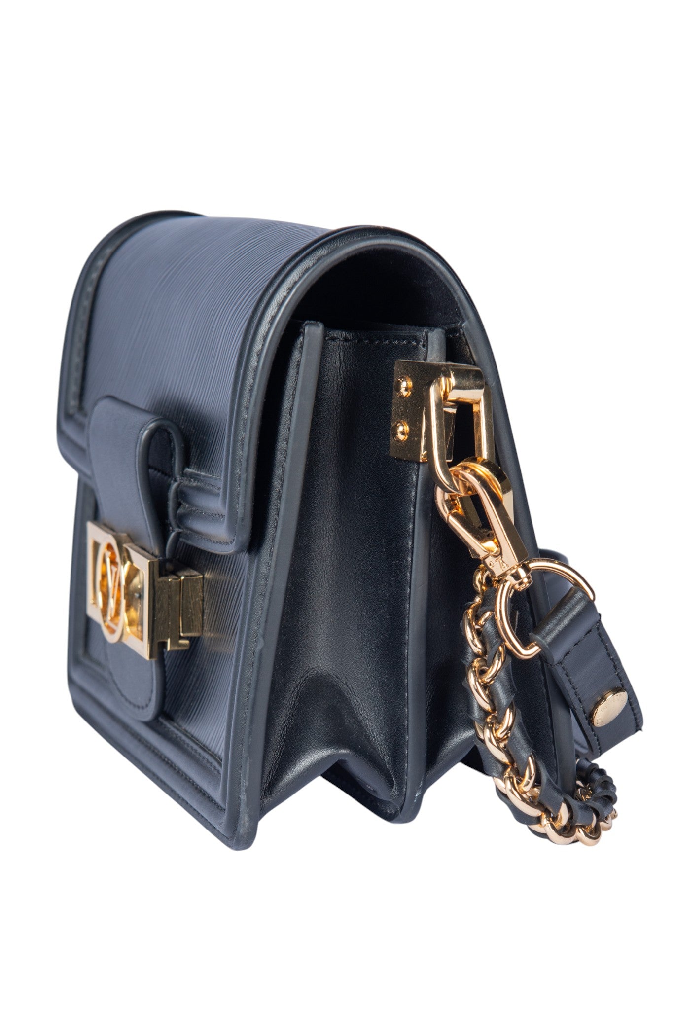 LOUIS VUITTON Black Epi Leather Dauphine Crossbody Bag