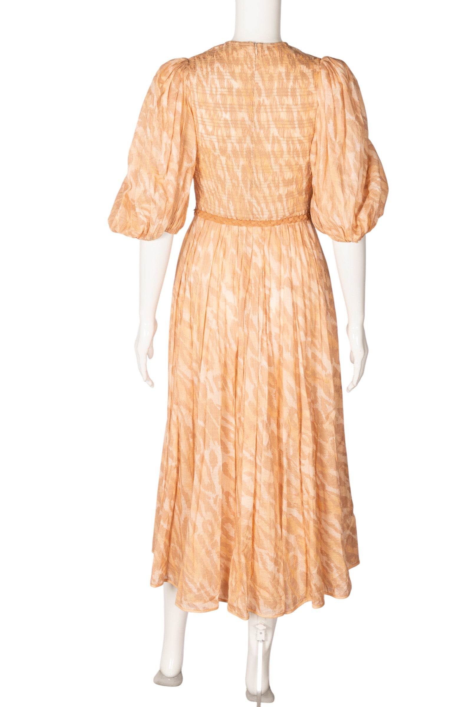 ZIMMERMANN Leopard Print Cotton Gauze Midi Dress Size M