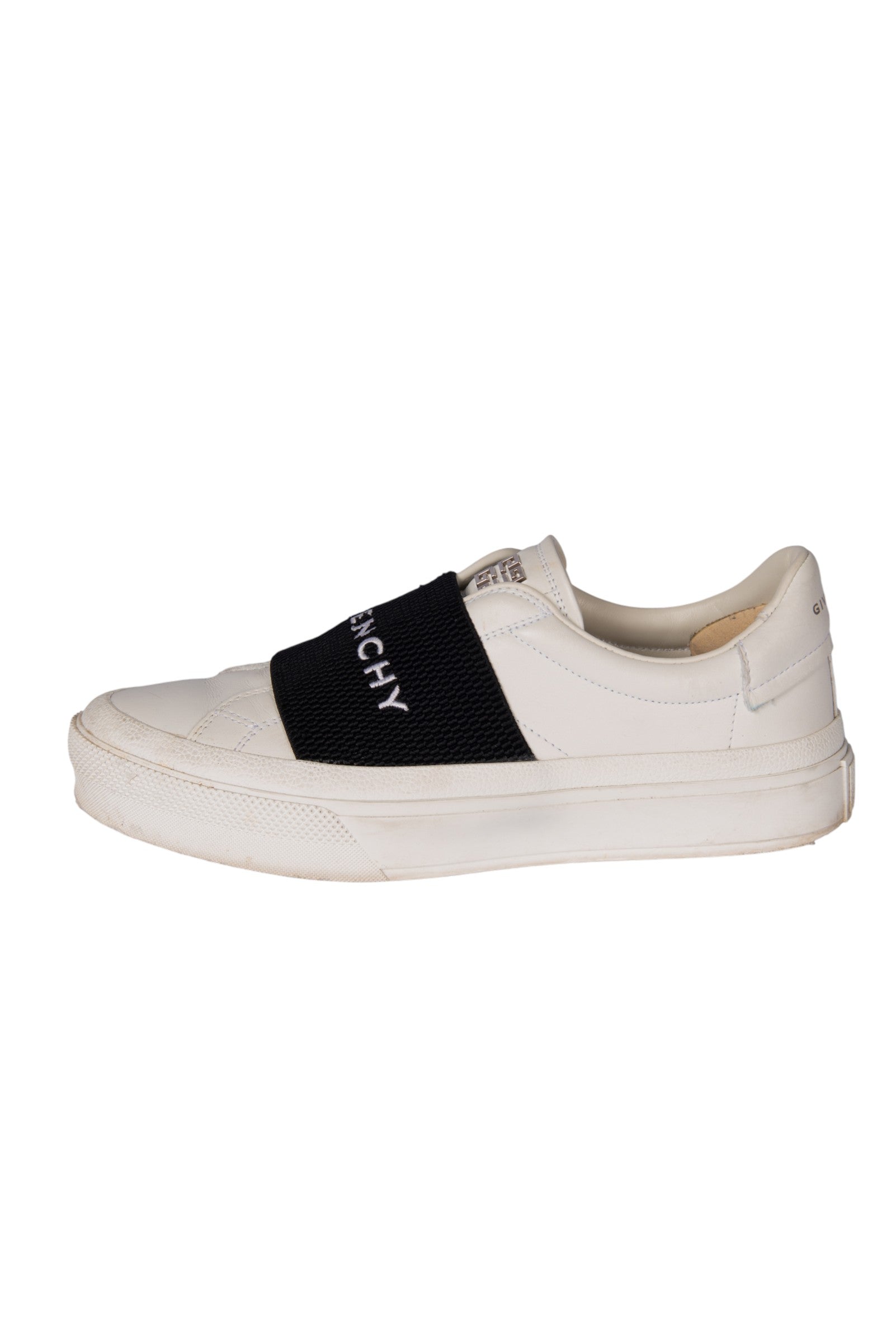 GIVENCHY White & Black Slip-On Sneakers Size 37