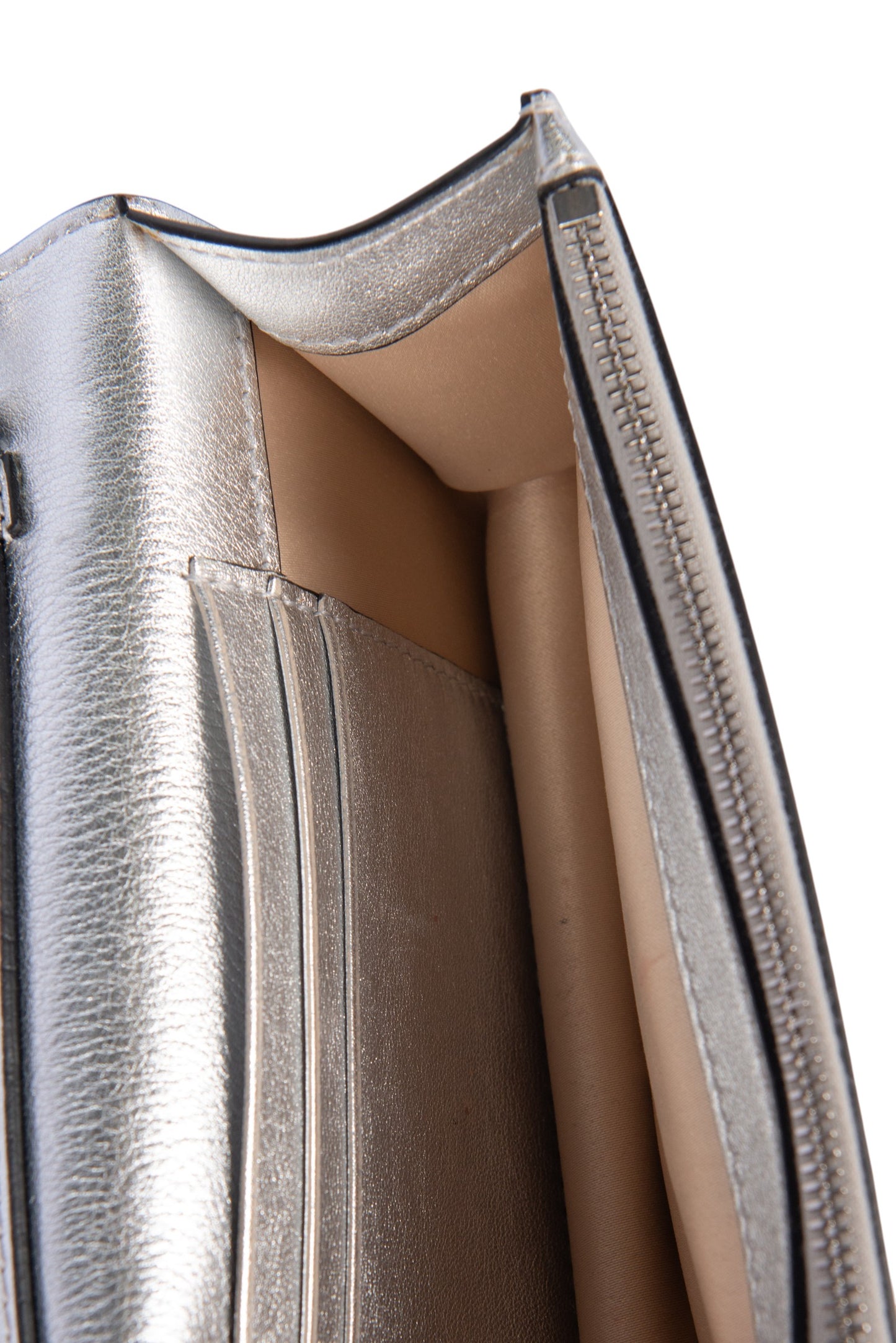 VALENTINO Silver Leather Rockstud Crossbody Bag