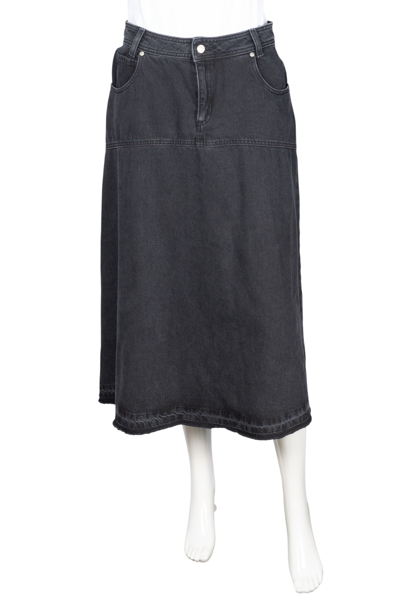 BA&SH Black Denim Jean Skirt Size M