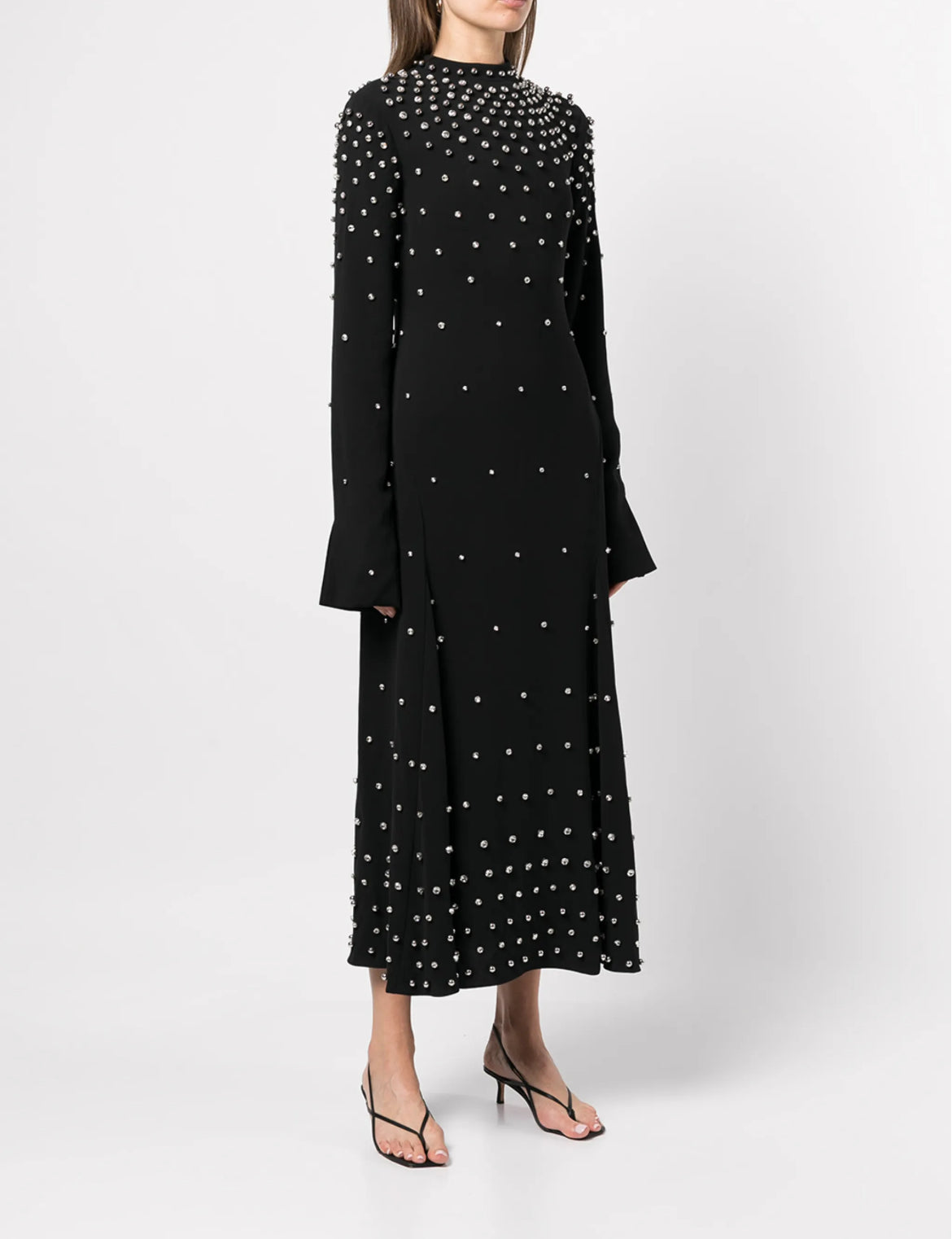 SIMKHAI Crystal Embellished Midi Dress Size M