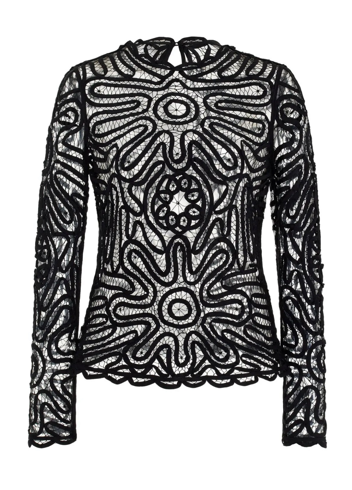 ULLA JOHNSON Silk Blend Lace Top Blouse Size XS
