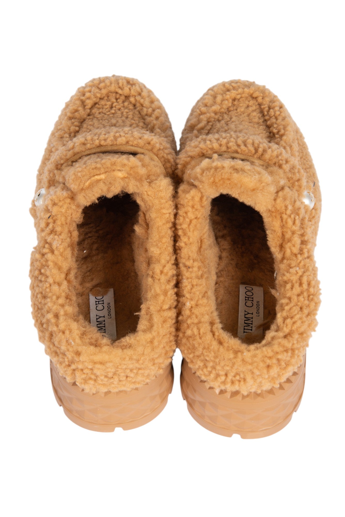 JIMMY CHOO BrownShearling Mules Size 41