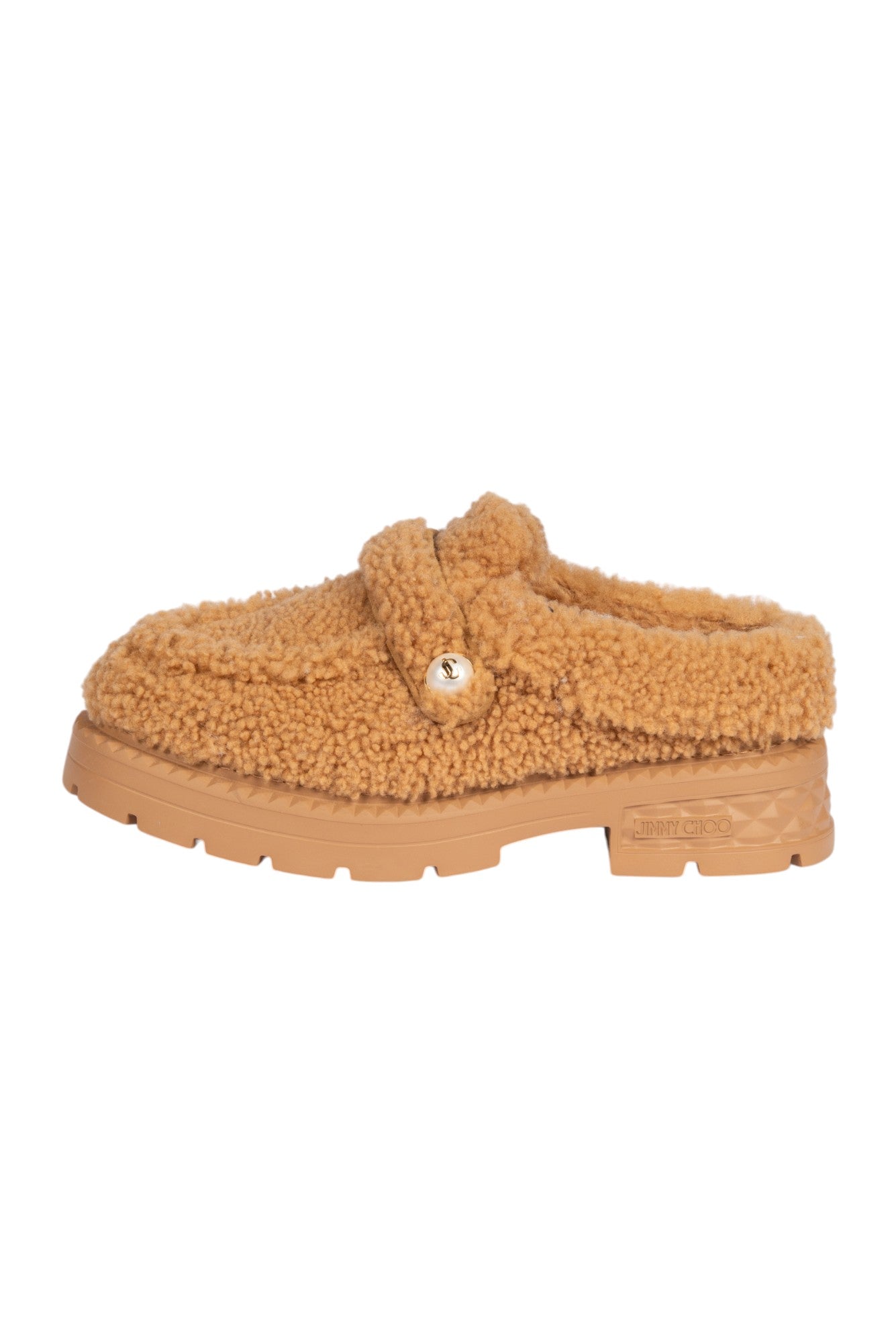 JIMMY CHOO BrownShearling Mules Size 41