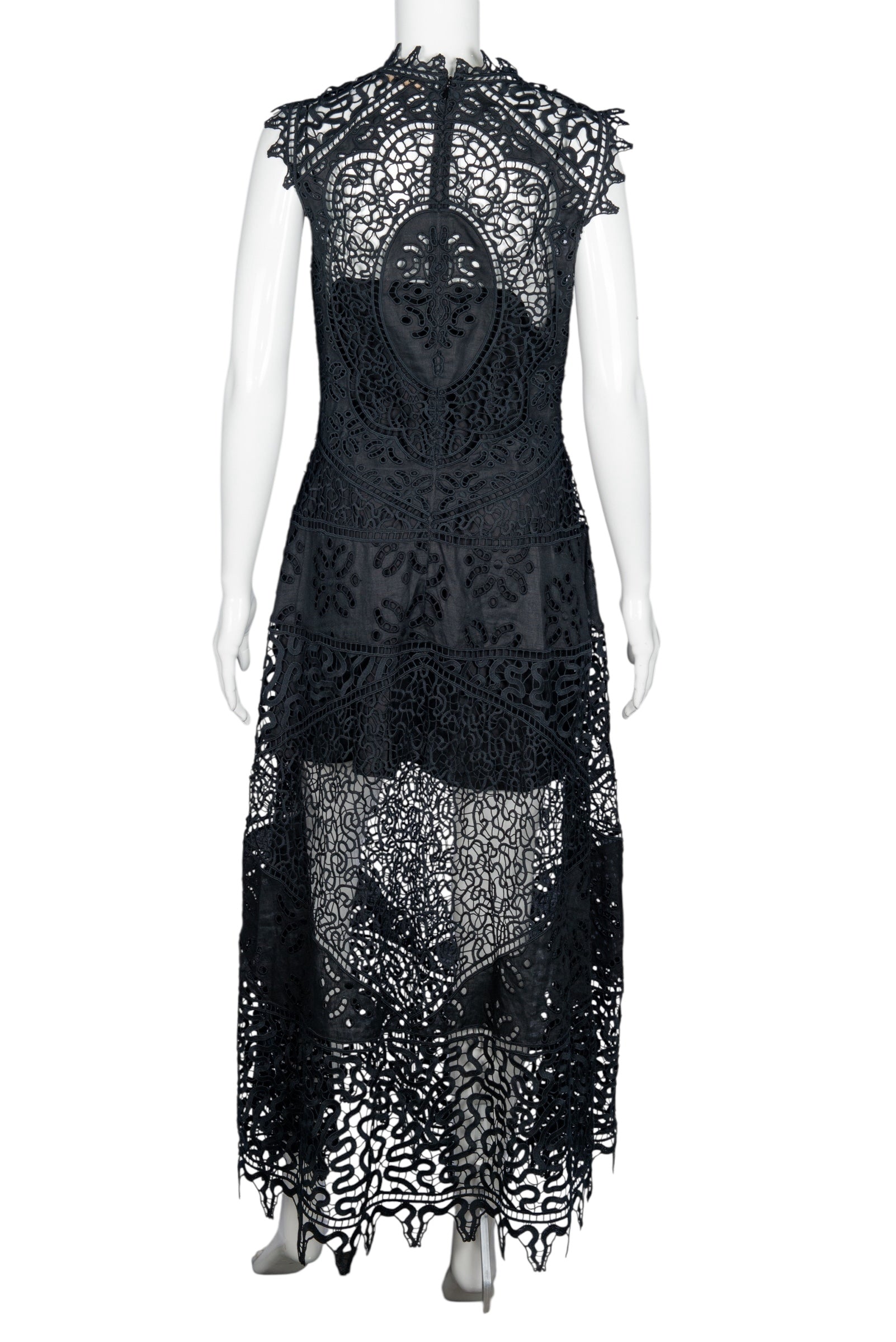ULLA JOHNSON Lace Black Long Dress M