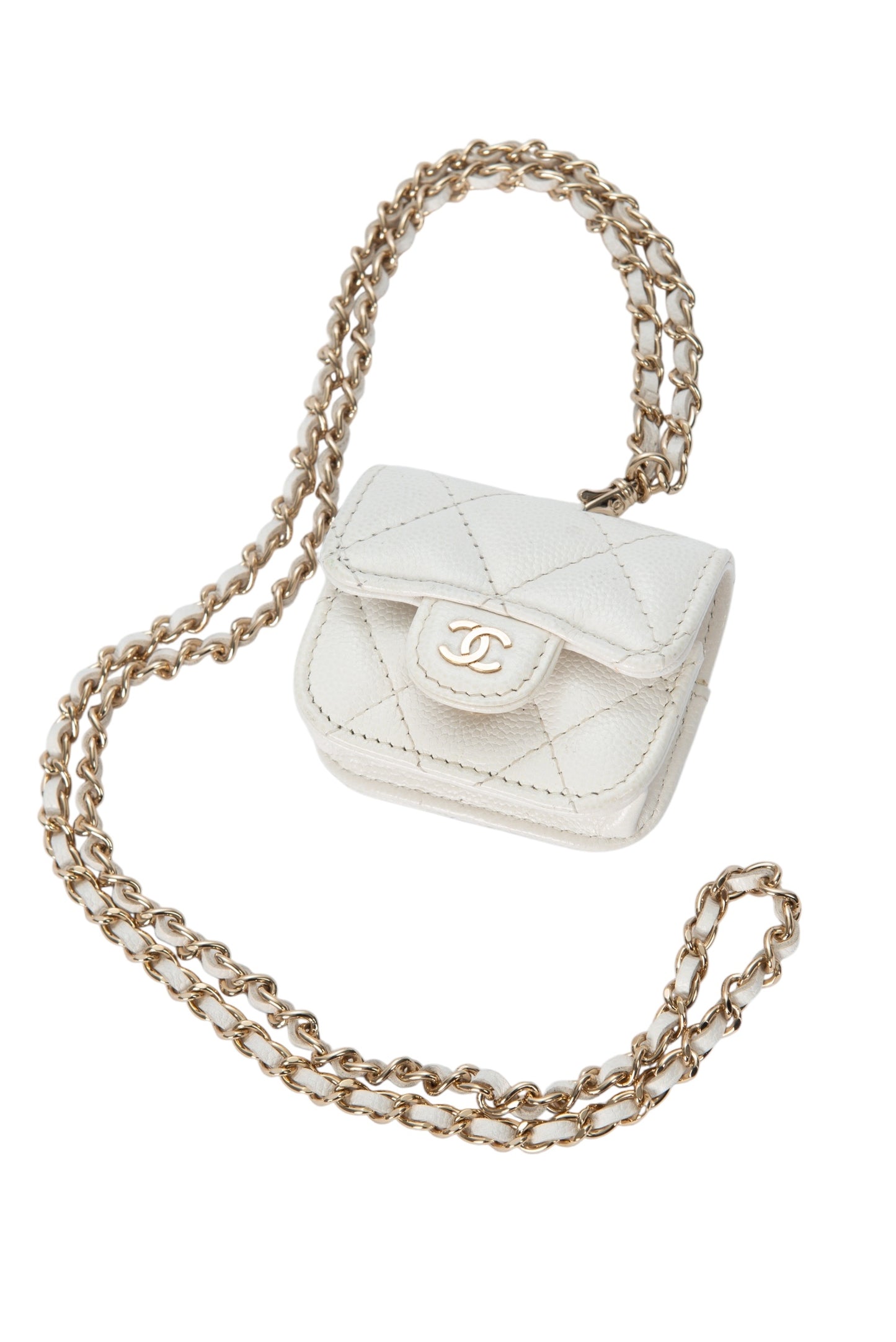 CHANEL CC AirPods Pro Case Necklace Holder
