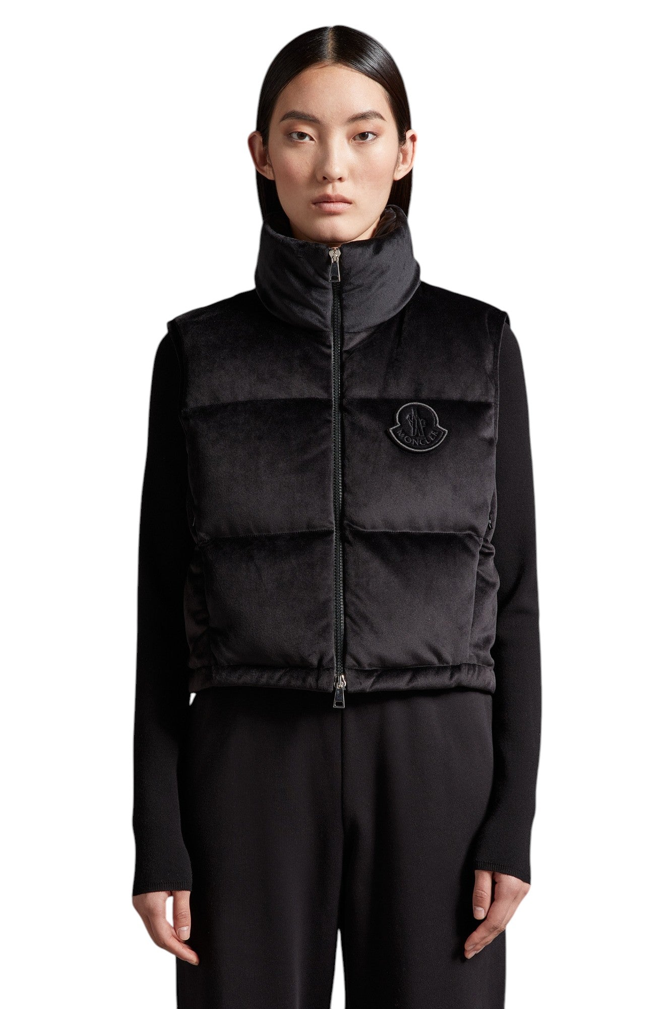MONCLER Black Blavet Down Vest Size XS