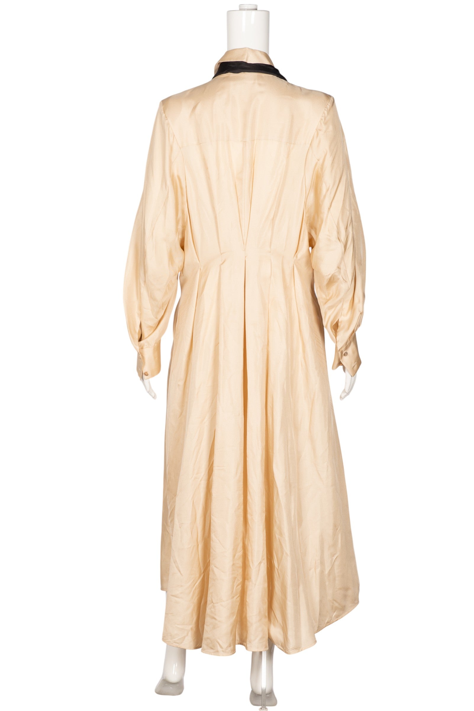 ZIMMERMANN Beige Silk Pleated Midi Dress Size XL