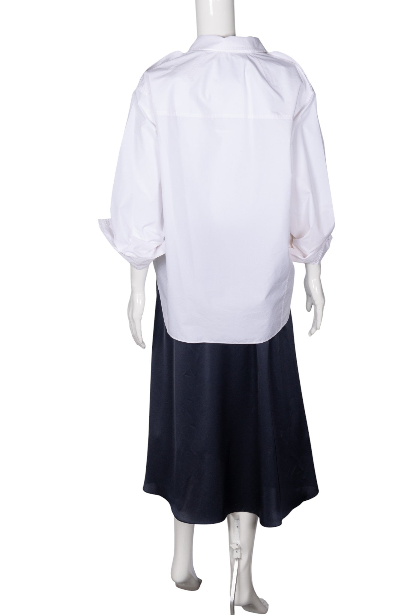3.1 PHILLIP LIM White Satin Combo Silk Dress Size L