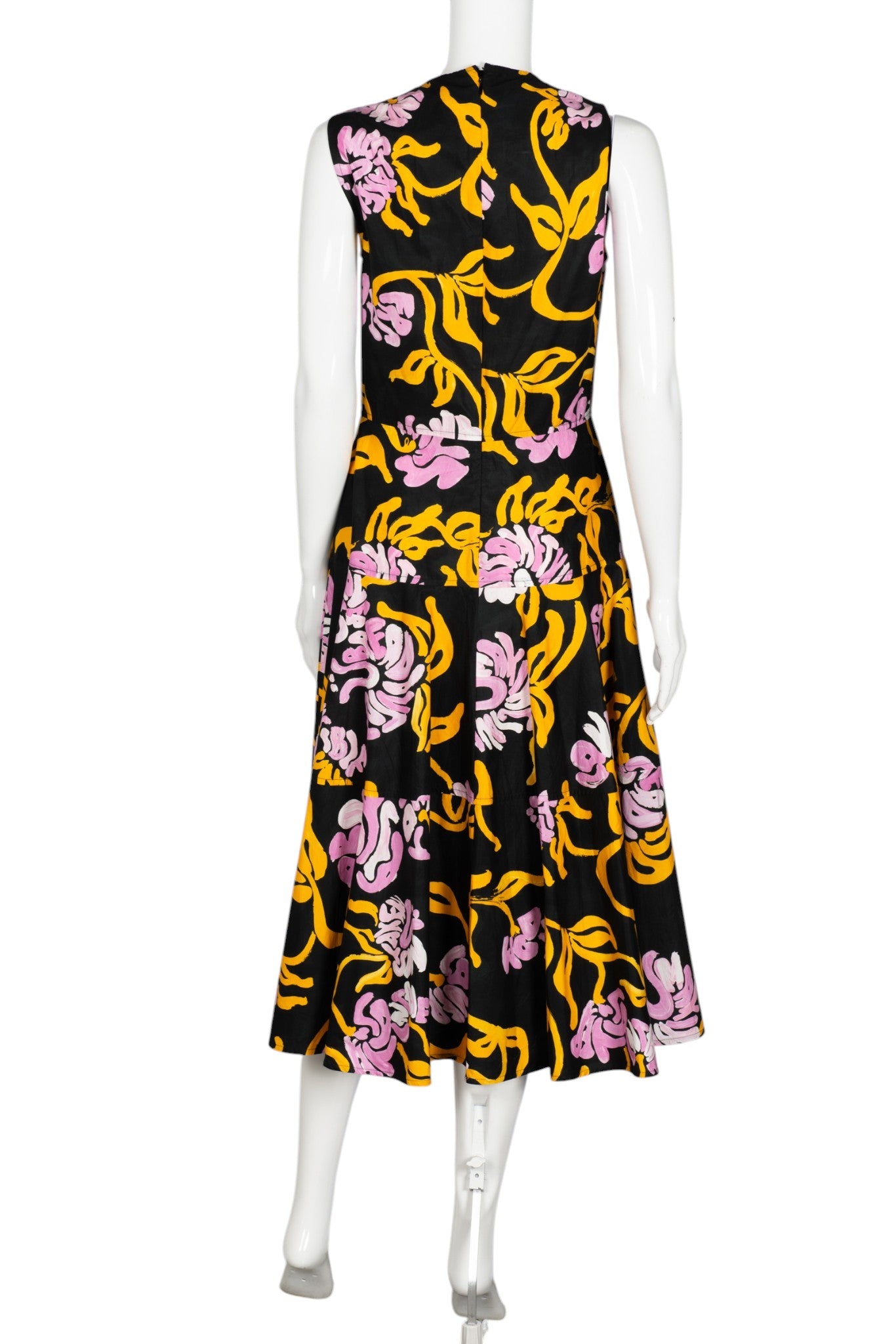 MARNI Black Sleeveless Midi Dress Size M