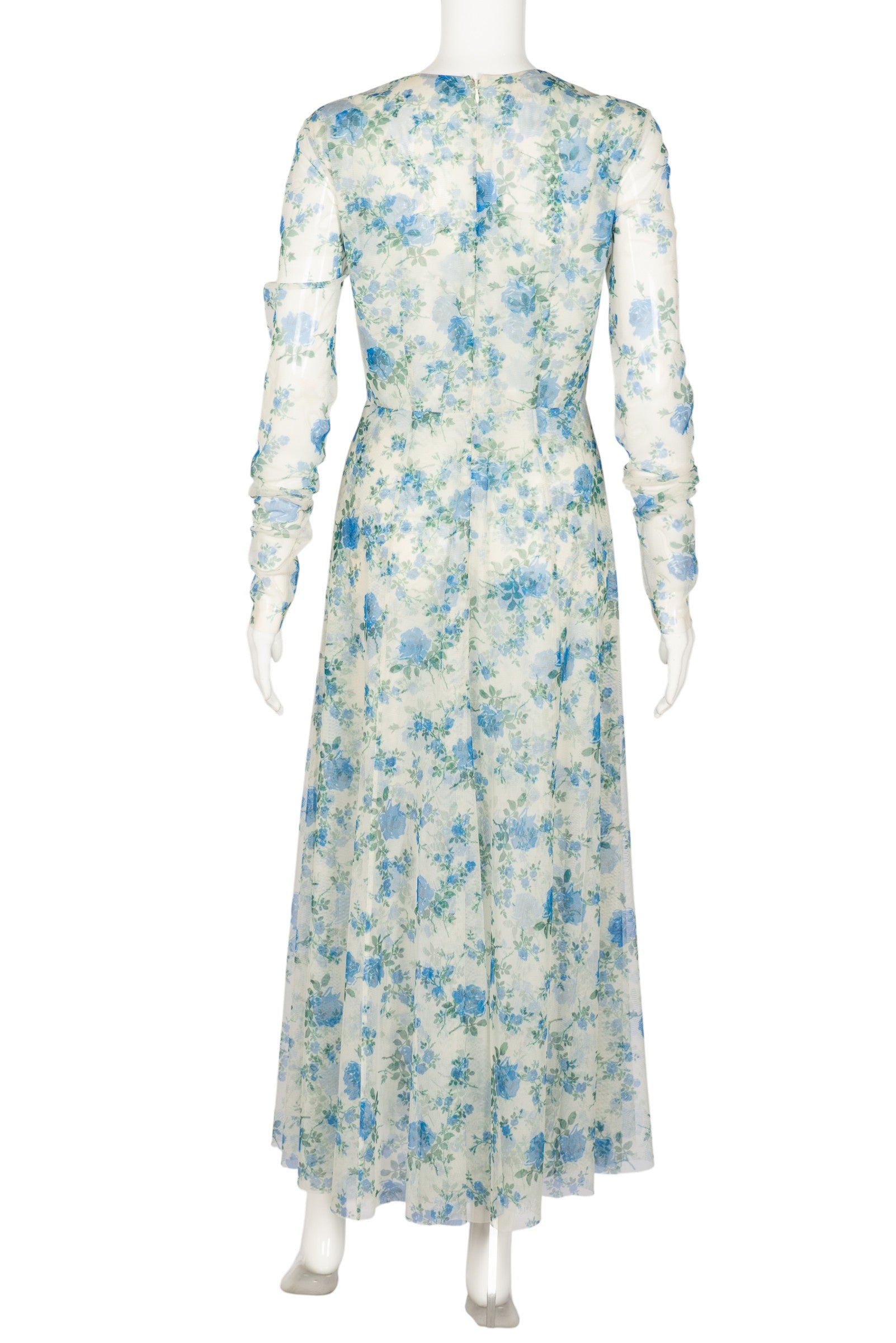 PHILOSOPHY DI LORENZO SERAFINI Floral Print Mesh Maxi Dress Size S