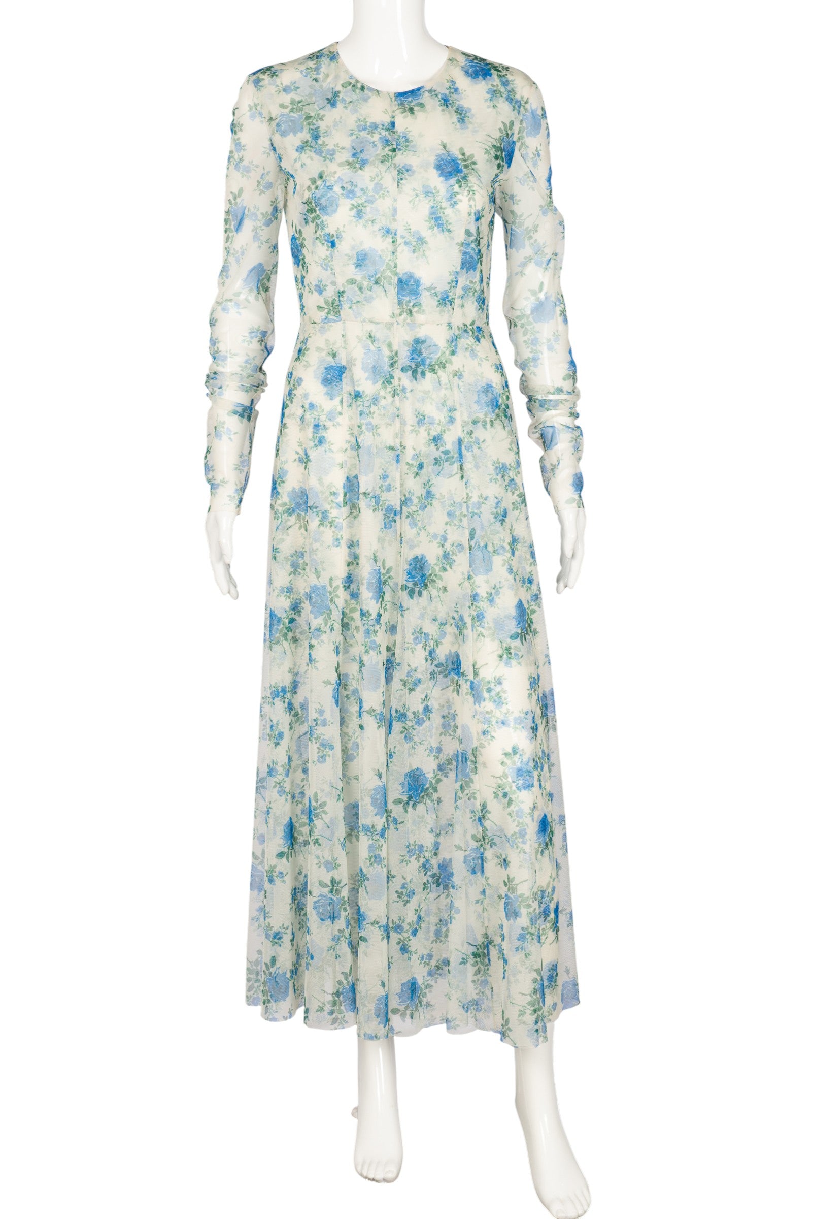 PHILOSOPHY DI LORENZO SERAFINI Floral Print Mesh Maxi Dress Size S