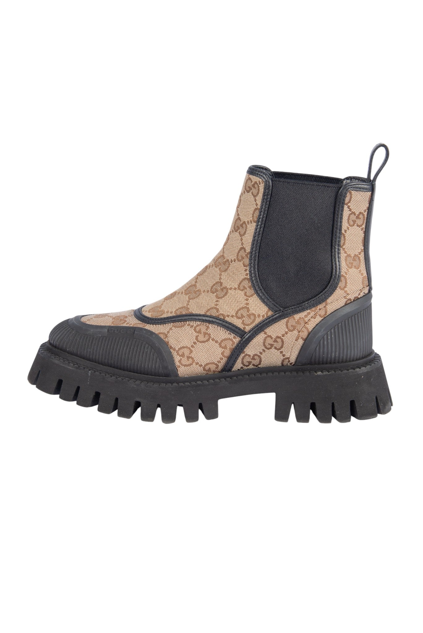 GUCCI Brown GG Canvas Booties Size 37