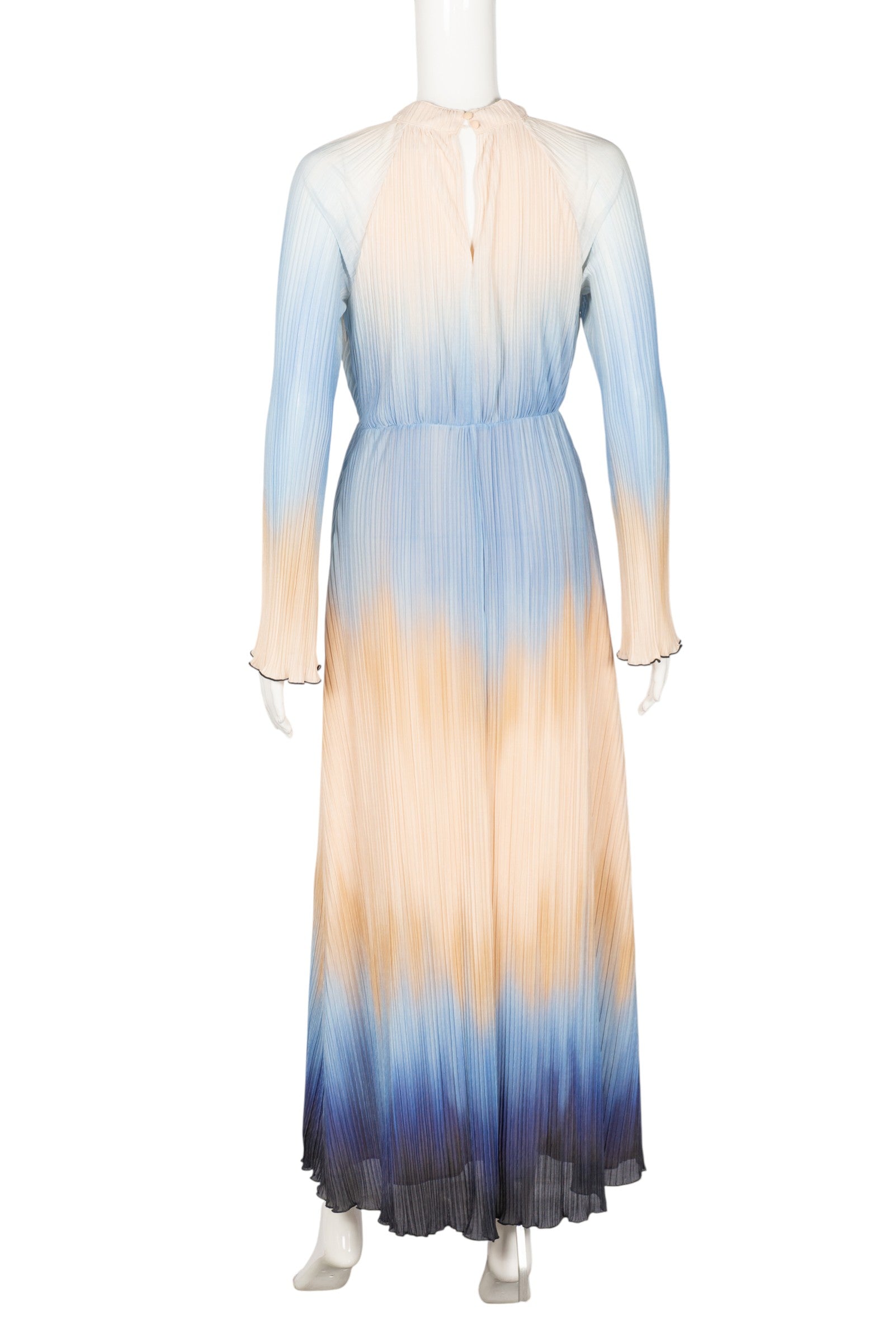 SIMKHAI Blue Ombré Calina Plissé Dress Size XS