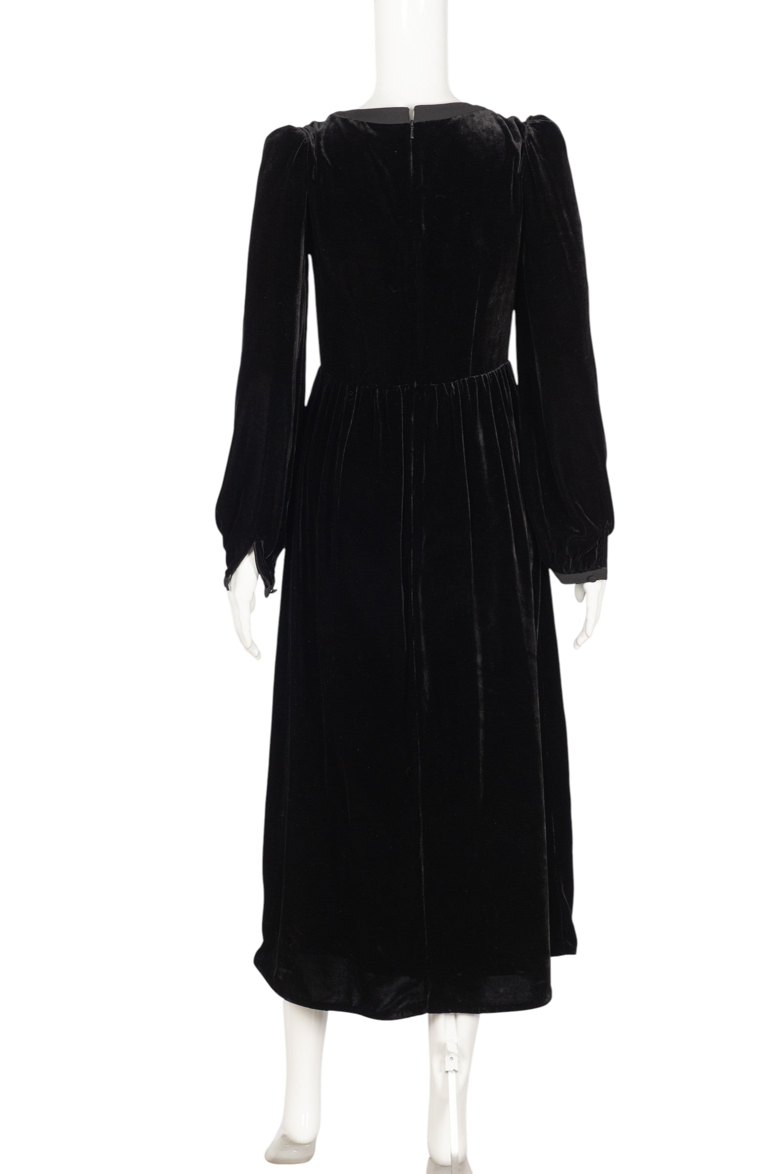 SALONI Black Velvet Bow Accent Dress Size XS