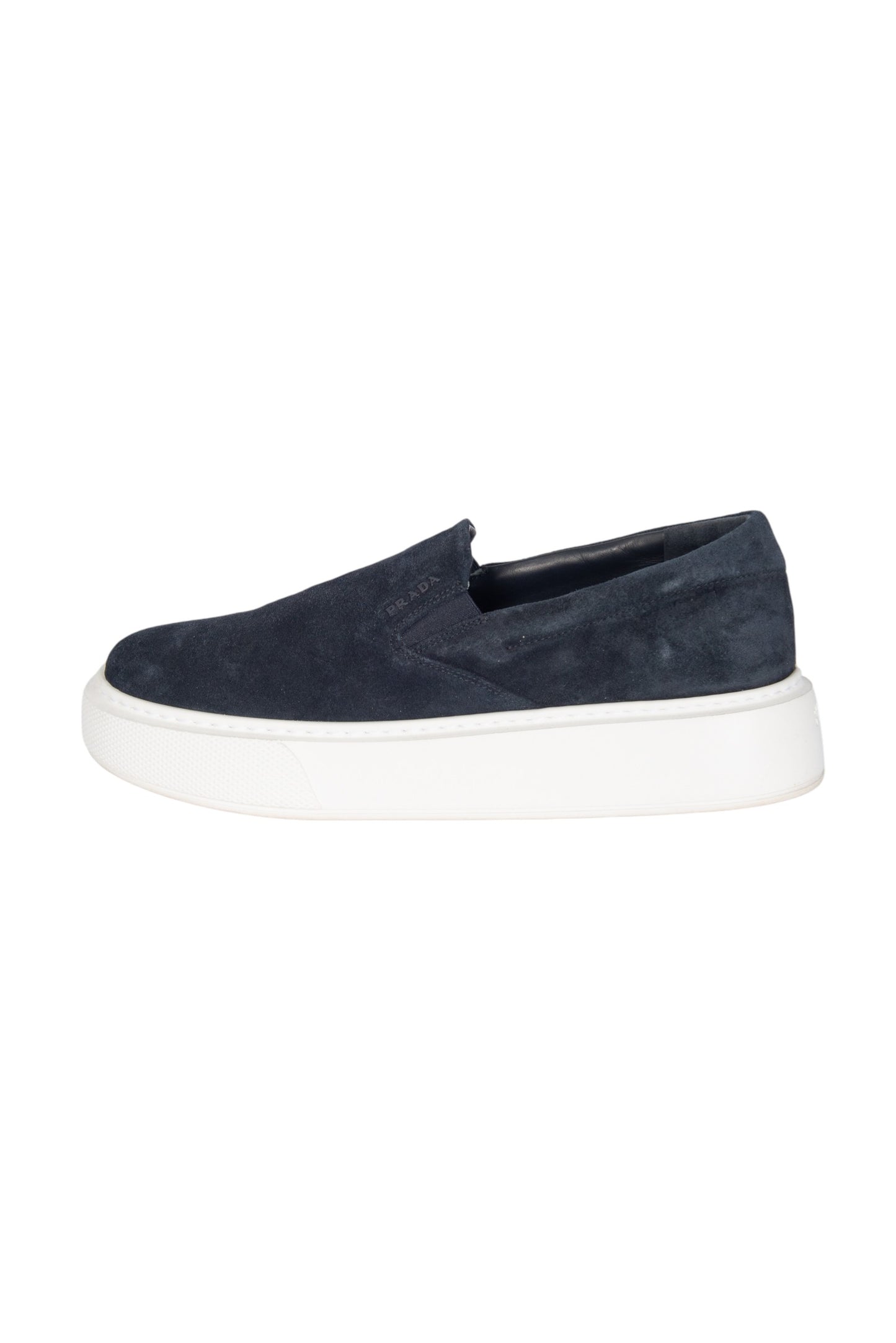 PRADA Blue Suede Slip-On Platform Sneakers Size 39