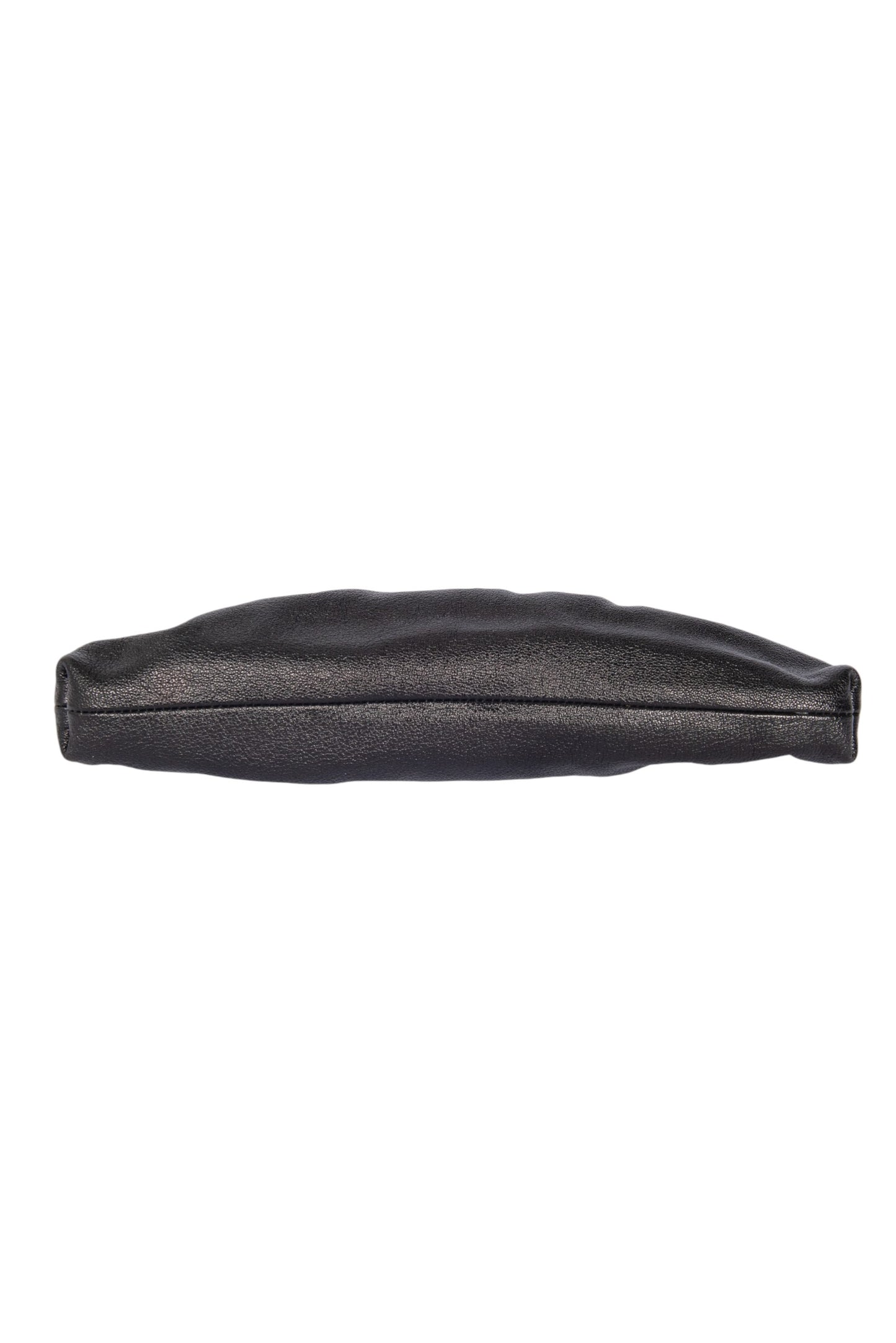 BURBERRY Black Leather Clamshell Shoulder Bag
