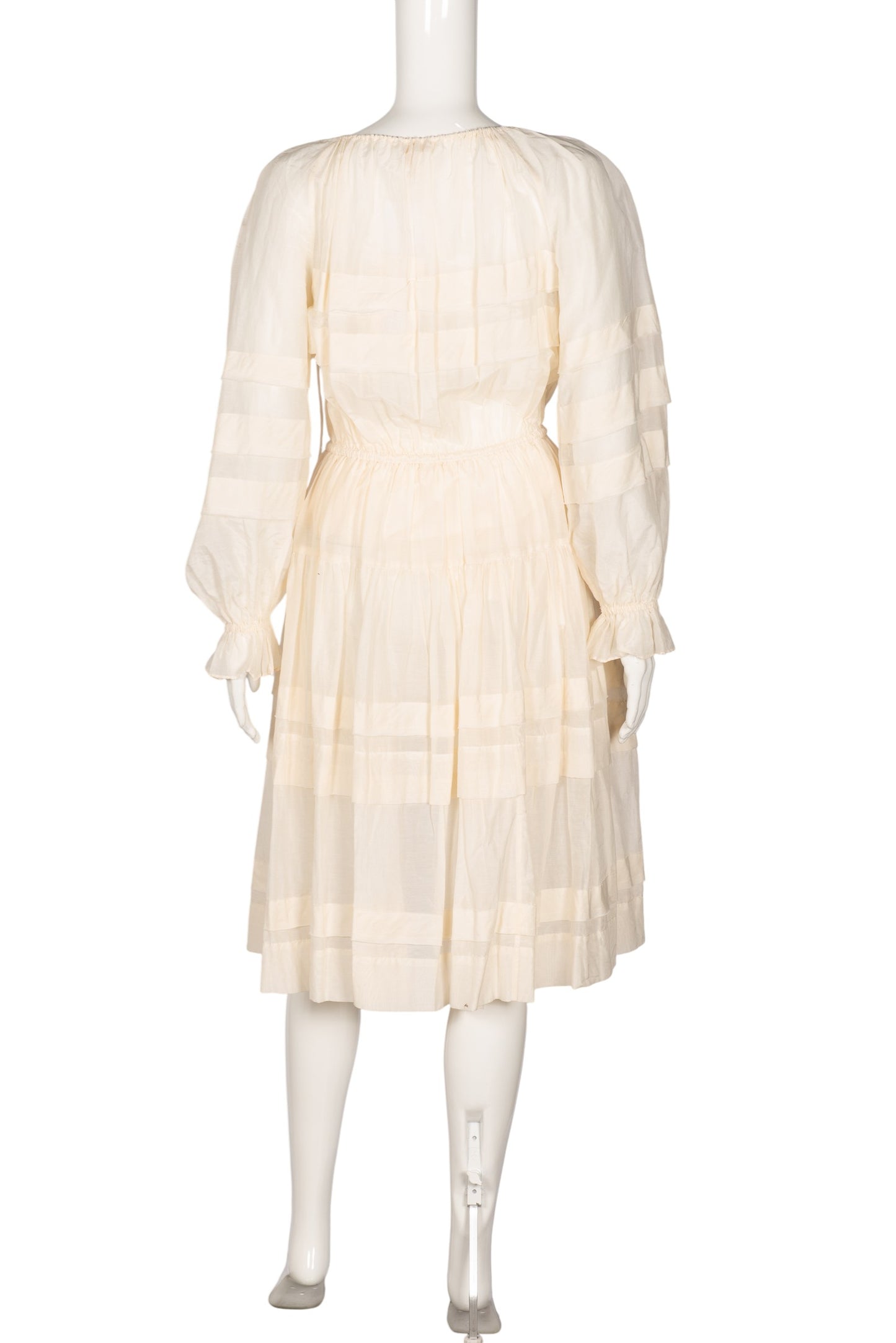 ULLA JOHNSON Ivory Polly Tiered Mini Dress Size S