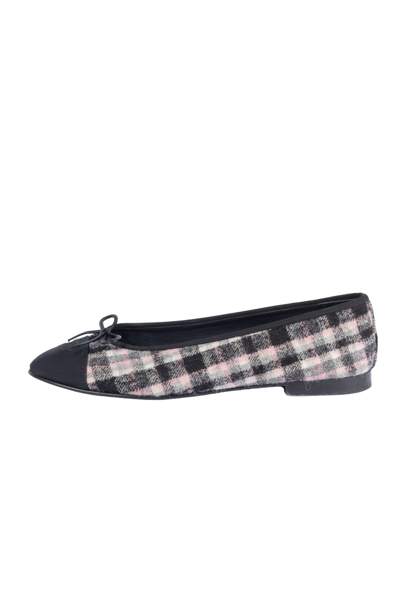 CHANEL Pink Tweed Ballet Flats Size 42