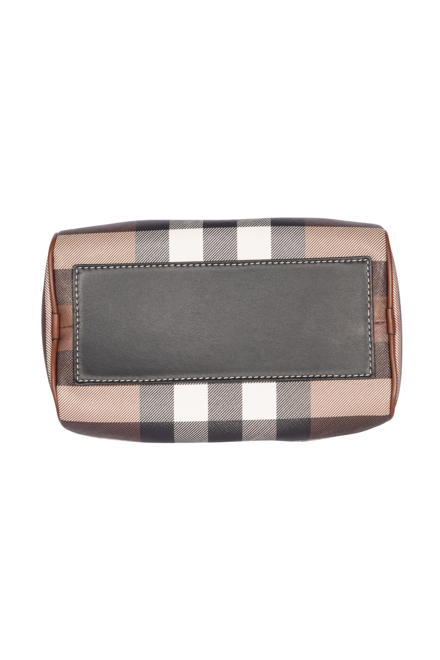 BURBERRY Brown Mini Check Bowling Bag