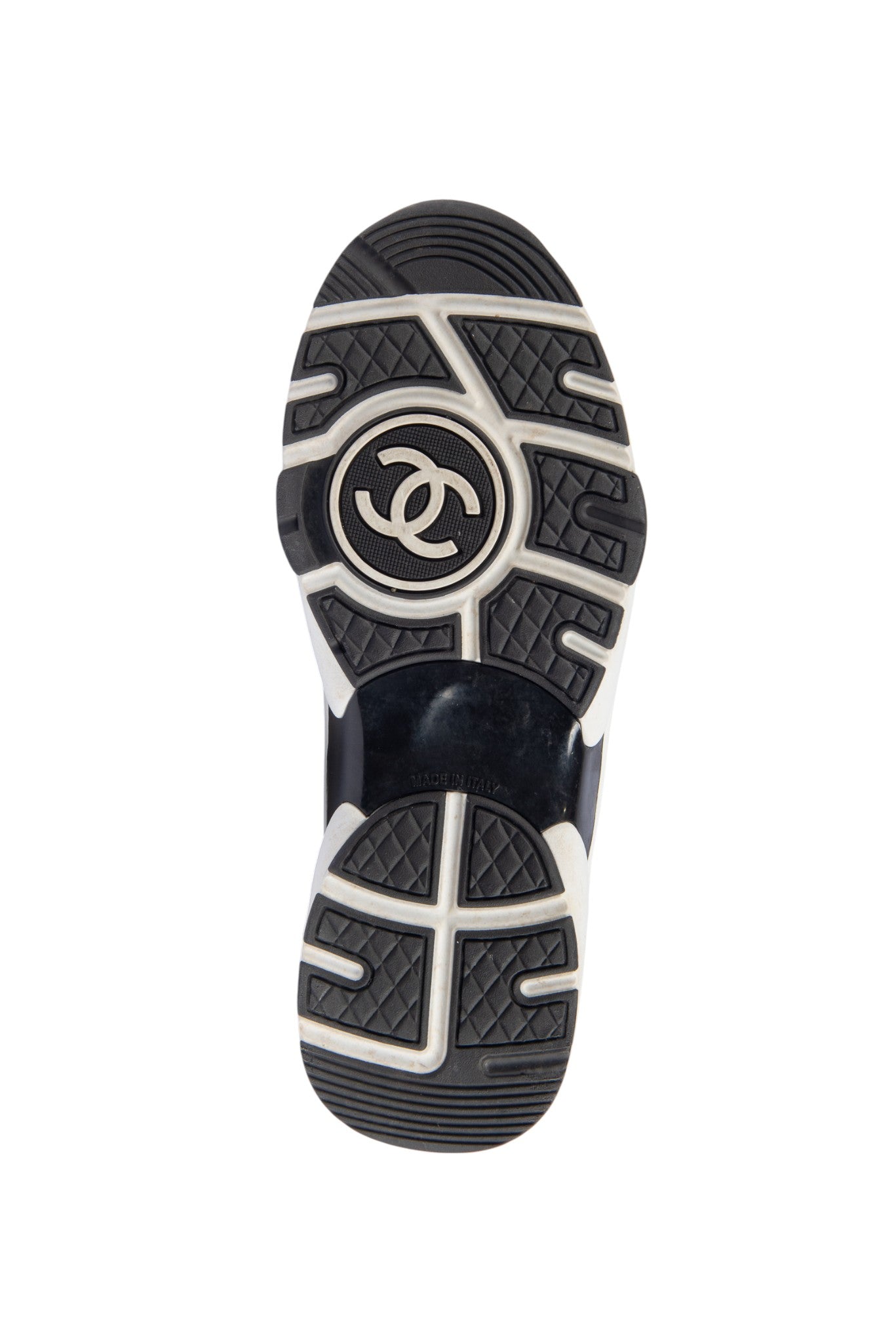 CHANEL White Mesh CC Lace-Up Sneakers Size 37