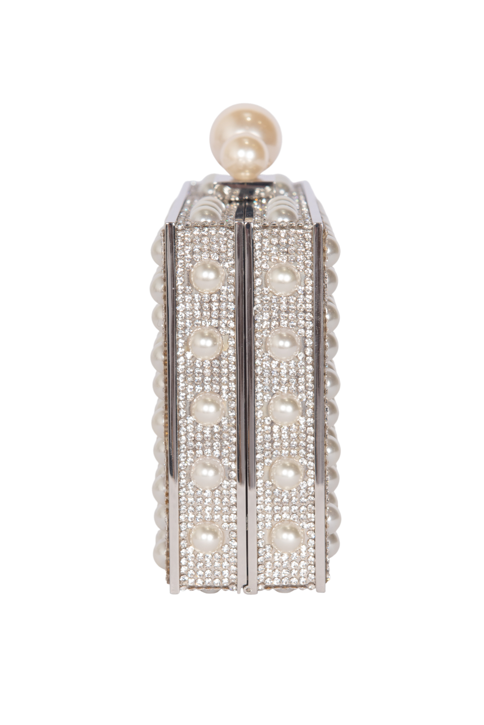 SOPHIA WEBSTER Clear Acrylic Clara Crystal Embellished Box Clutch Bag