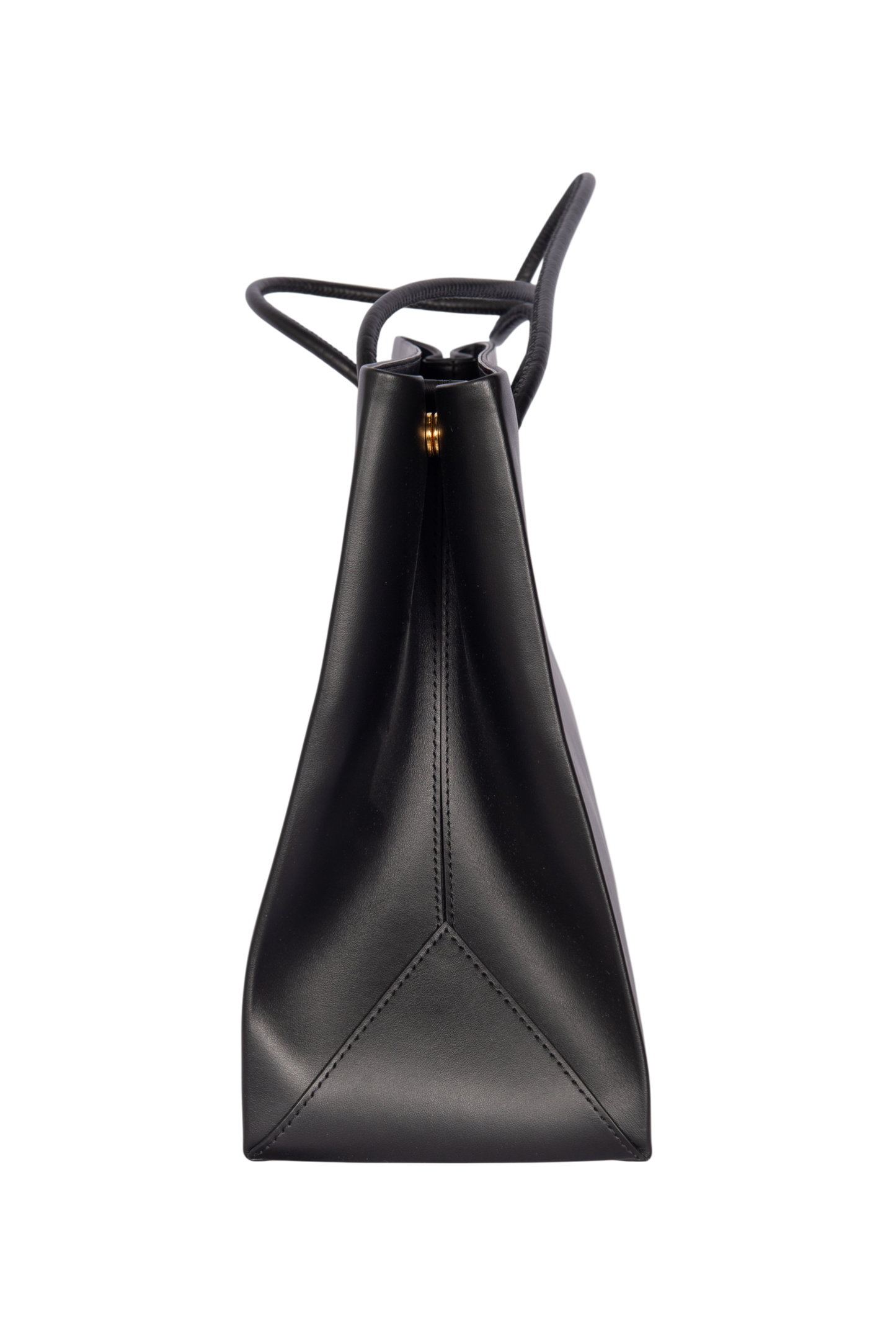 MOSCHINO Black Leather Logo Tote Bag Medium