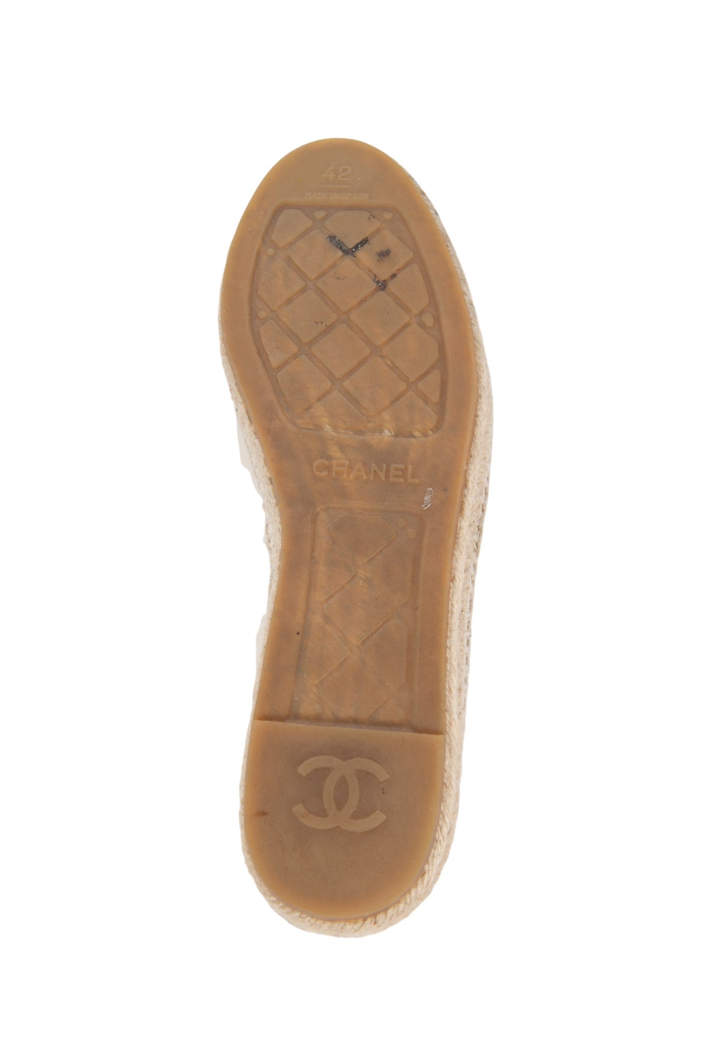 CHANEL Leather CC Espadrilles Size 42