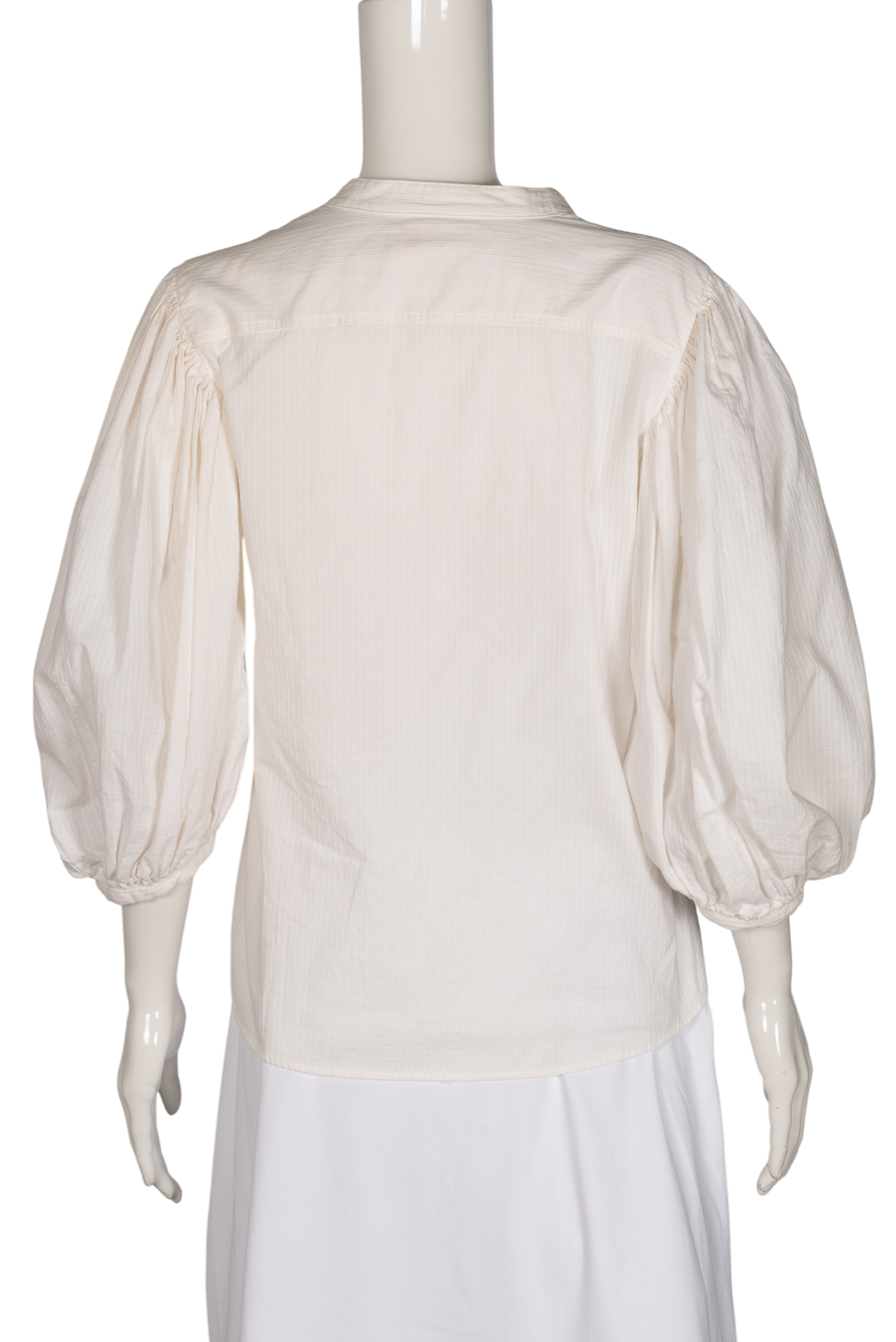 SEE BY CHLOÉ White Cotton Puff 3/4 Sleeve Blouse Top Size 8