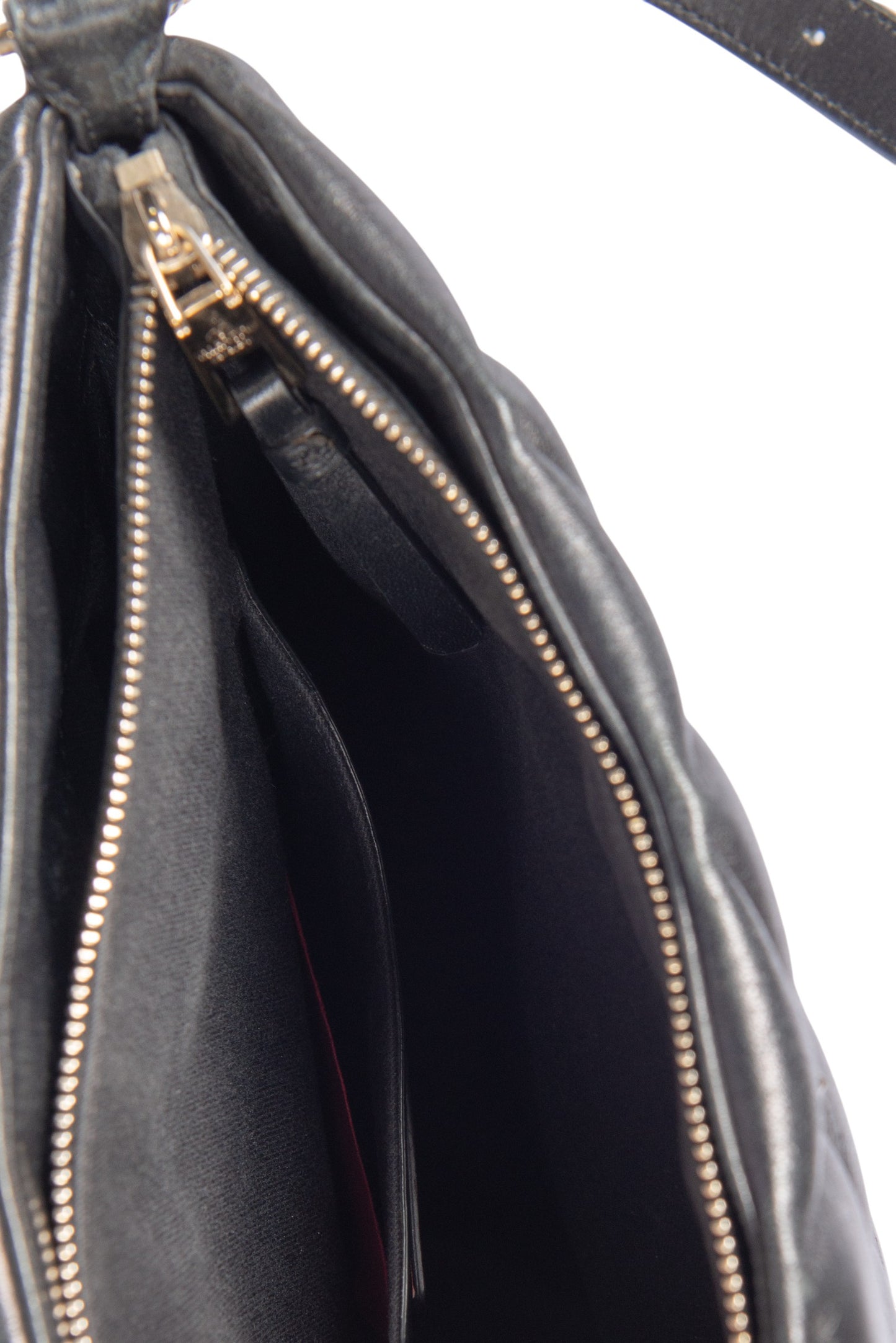 VALENTINO GARAVANI Black Quilted Leather Candystud Messenger Bag