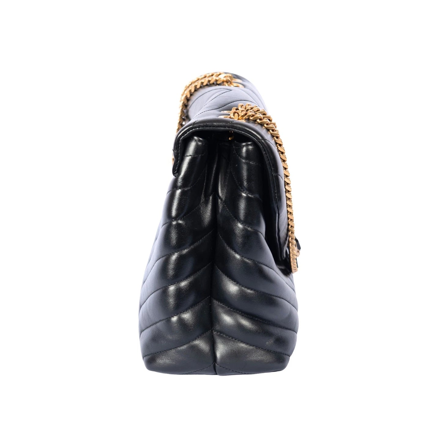 SAINT LAURENT Calfskin Leather Quilted Loulou Shoulder Bag
