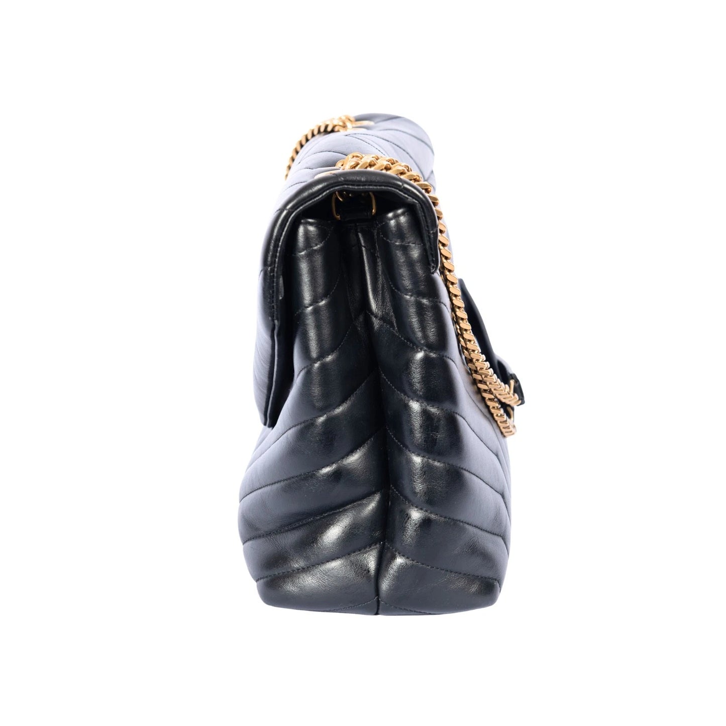 SAINT LAURENT Calfskin Leather Quilted Loulou Shoulder Bag