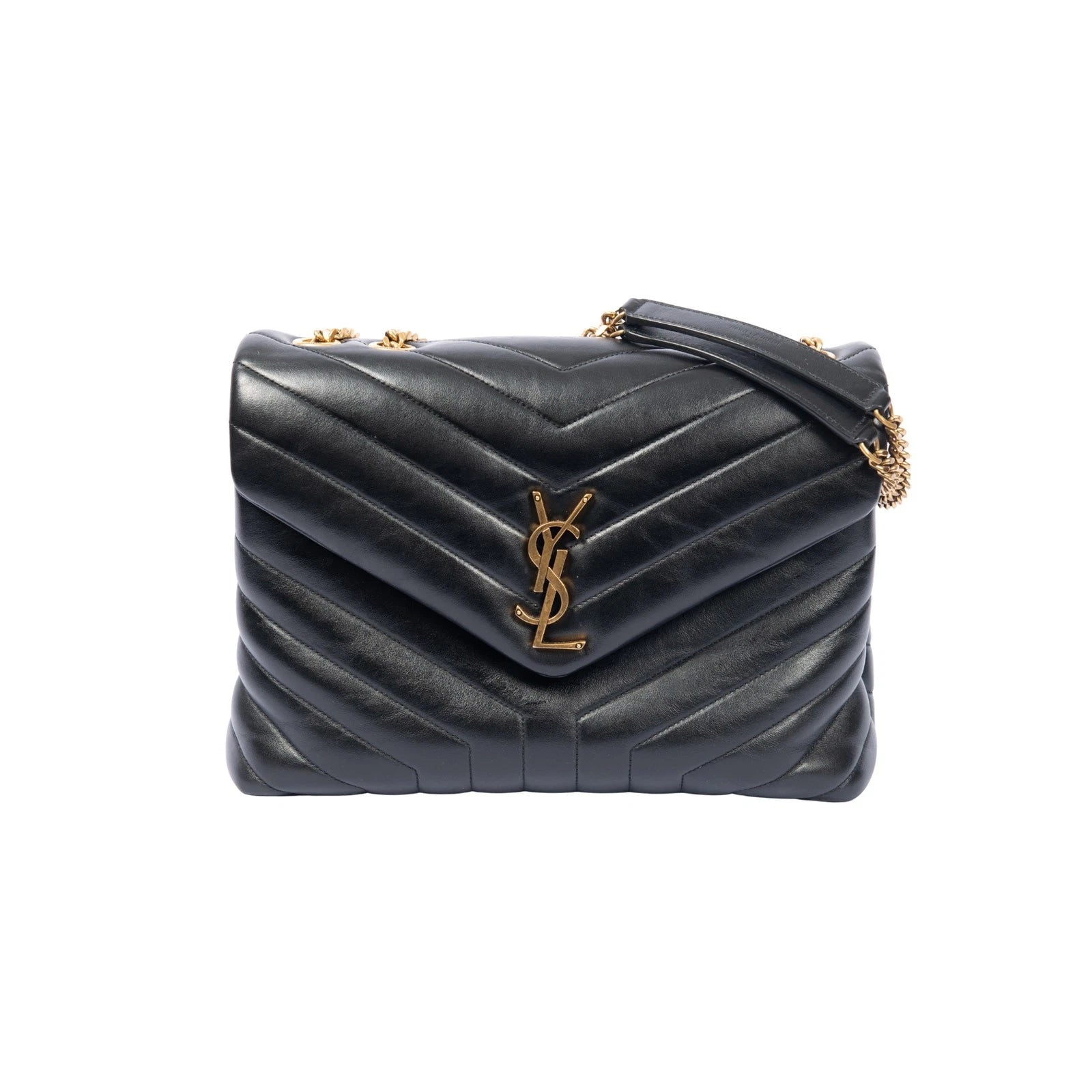 SAINT LAURENT Calfskin Leather Quilted Loulou Shoulder Bag